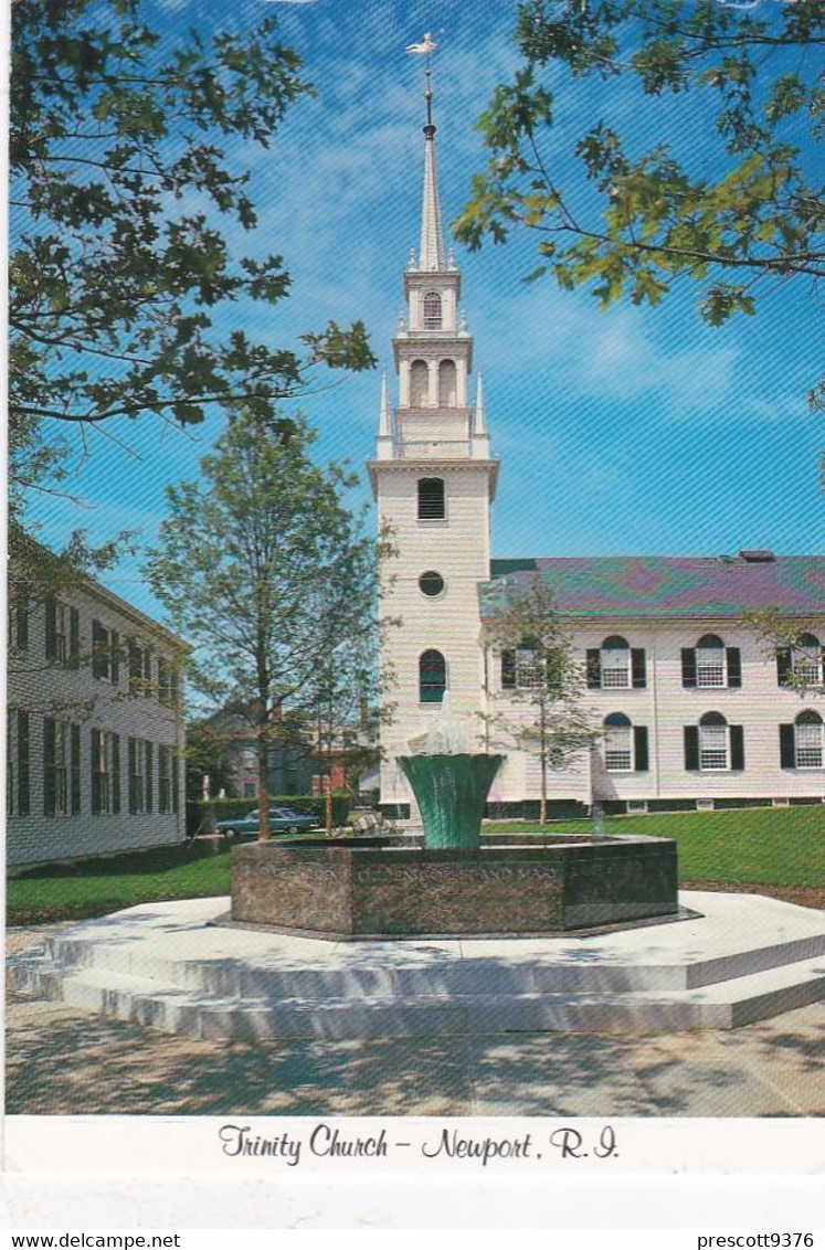 Trinity Church, Newport, Rhode Island USA - Postcard - Stamped 1995 - Newport