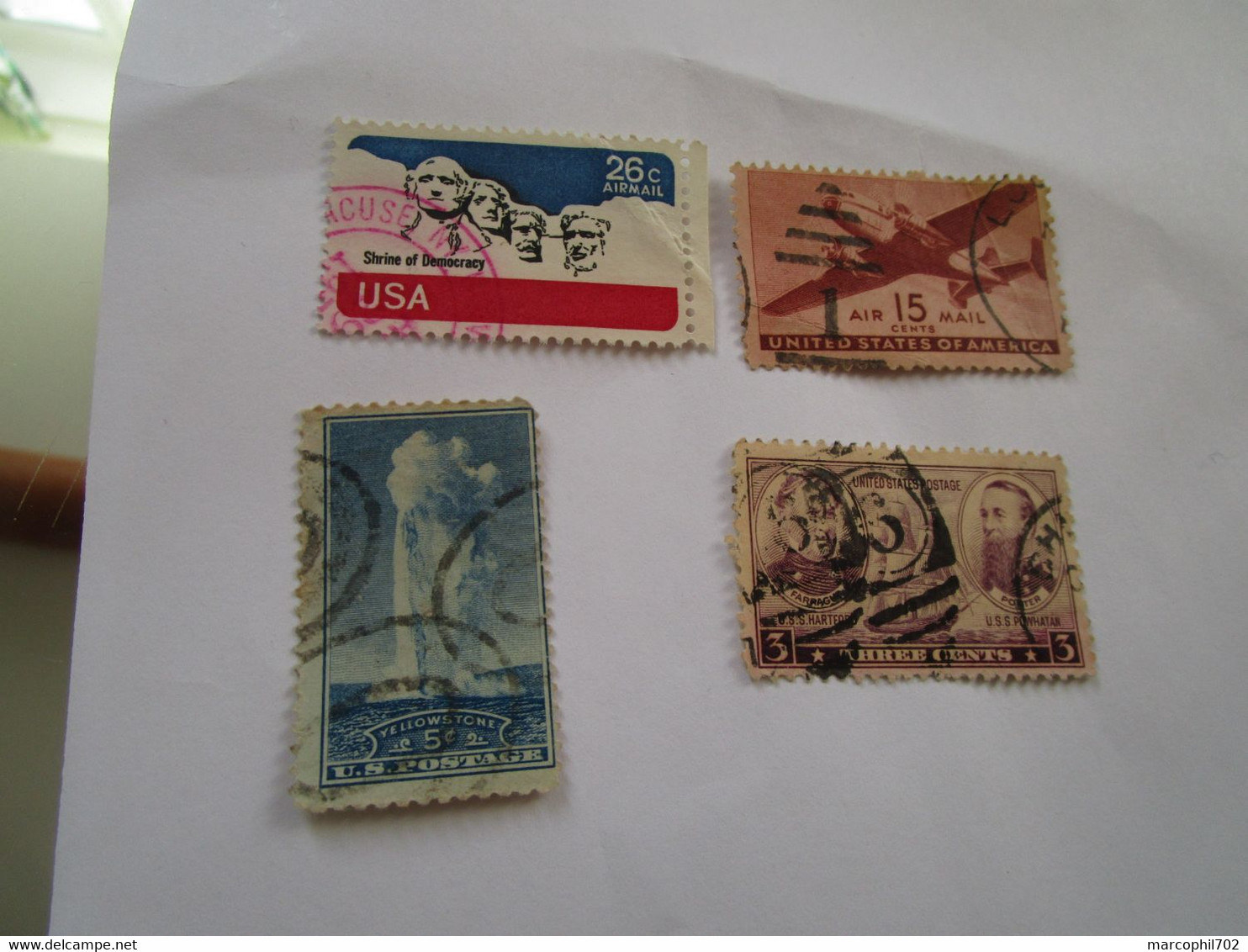 Timbres Des Usa  Poste Aerienne Obliterations Interessantes - Other & Unclassified