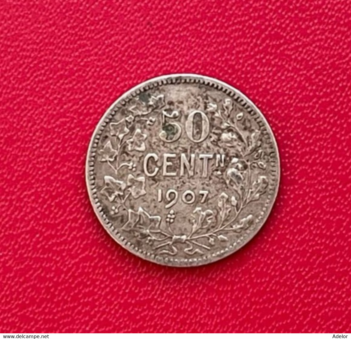 Belle Monnaie BELGIQUE 50 Cent 1907 Leopold II - 50 Cent