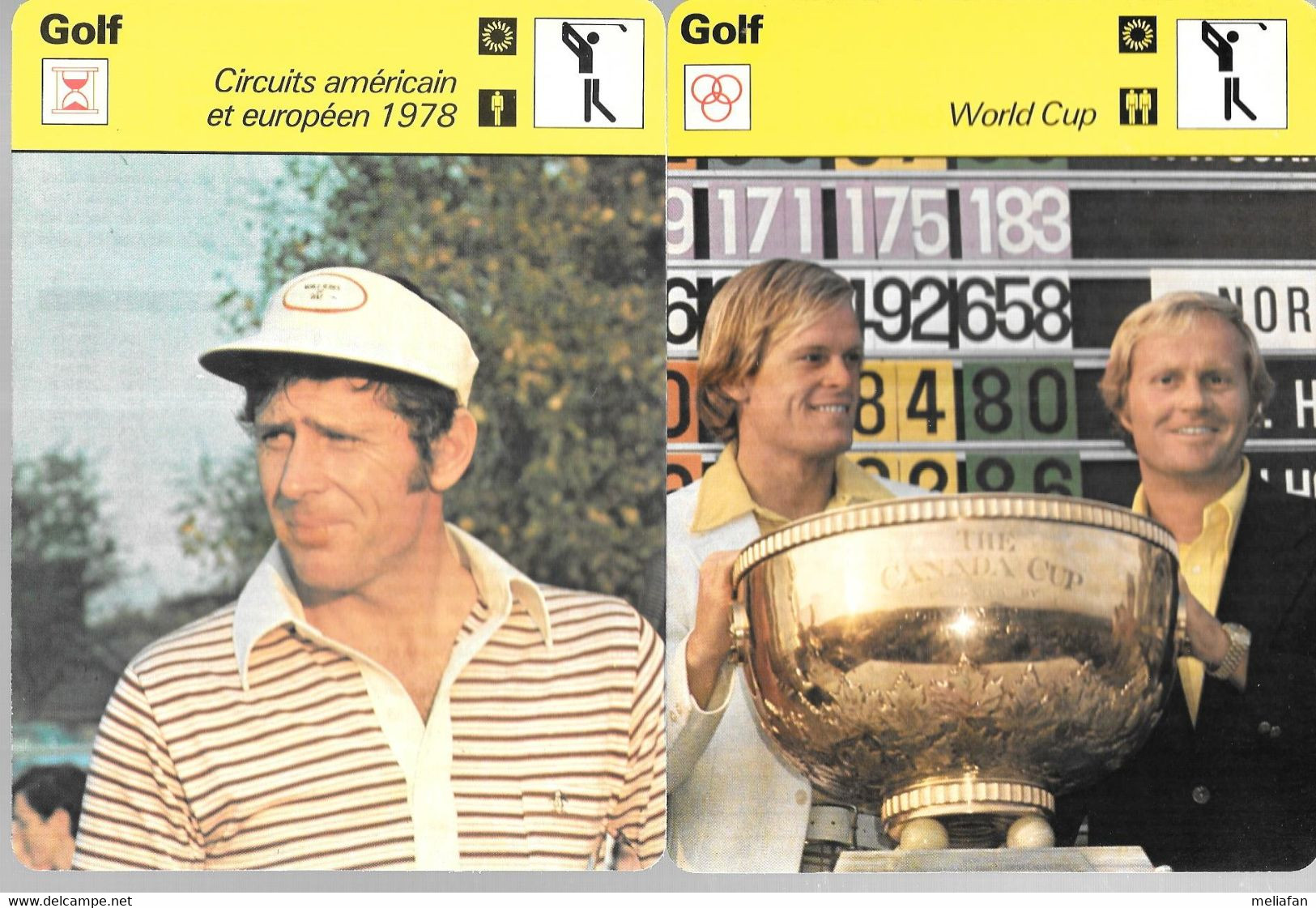 GF1630 - FICHES GOLF - GRAHAM MARSH - JACK NICKLAUS  JOHN MILLER - DAVID GRAHAM - VINCENT TSHABALALA - Other & Unclassified