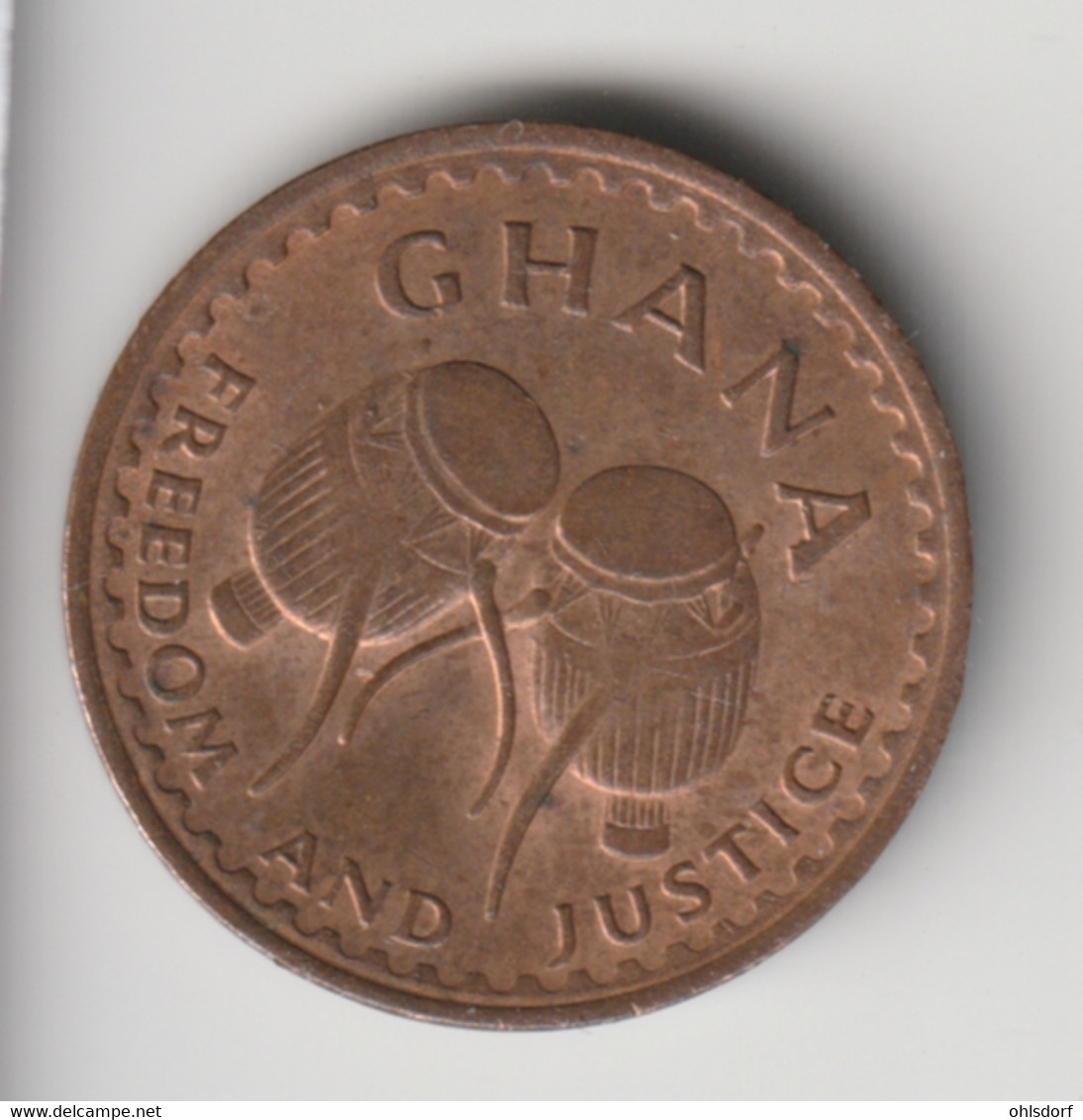 GHANA 1967: 1/2 Pesewa, KM 12 - Ghana