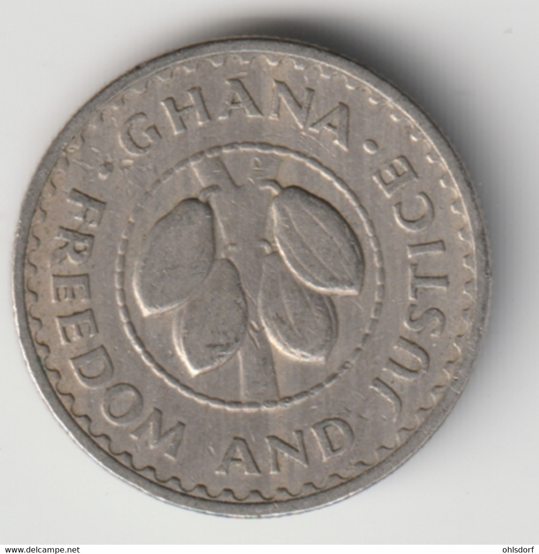 GHANA 1967: 5 Pesewas, KM 15 - Ghana