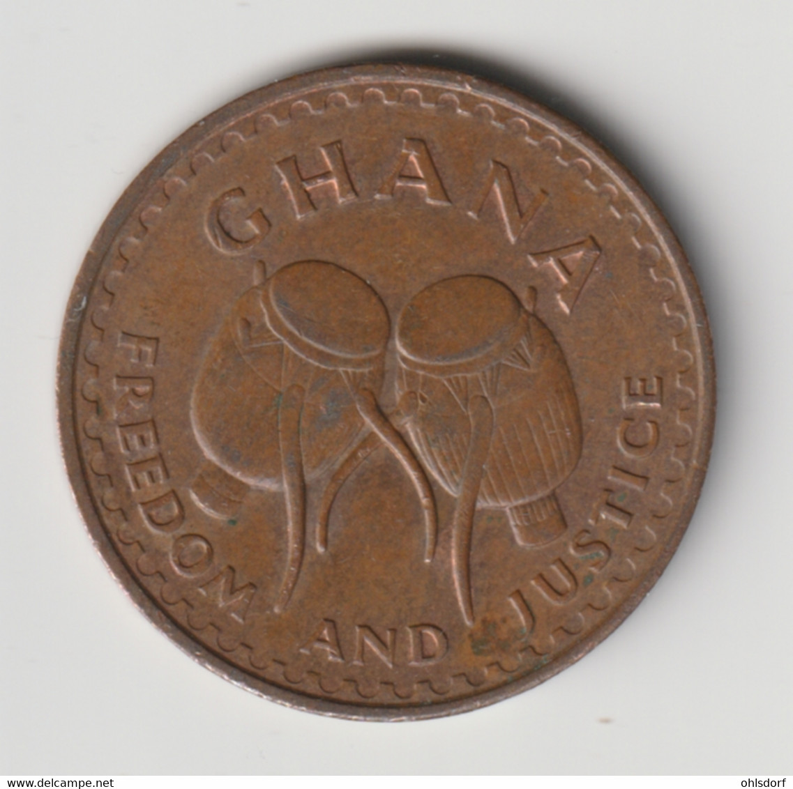 GHANA 1975: 1 Pesewa, KM 13 - Ghana