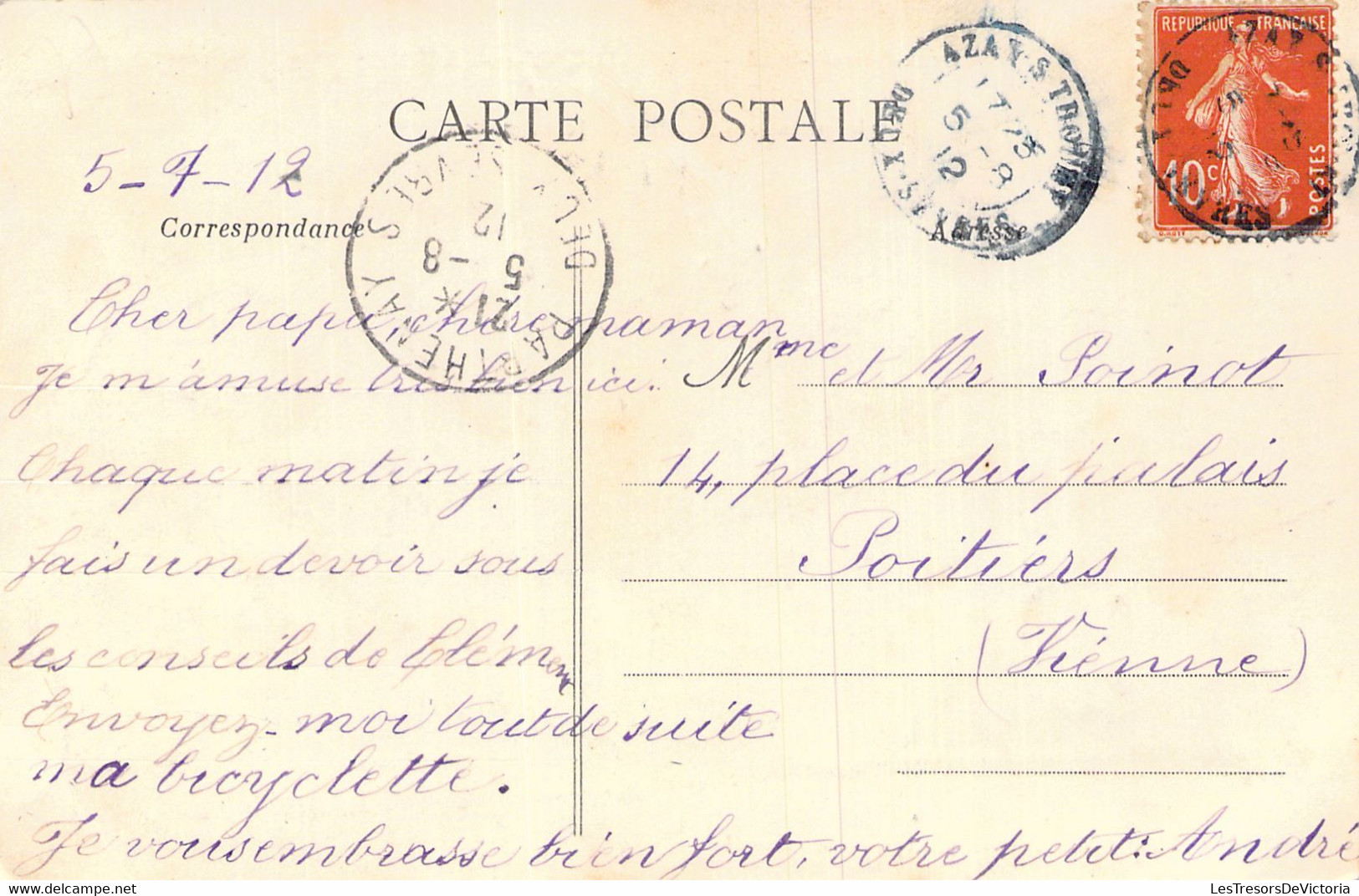 FRANCE - 79 - SECONDIGNY En GATINE - Ecole Cherbonneau - Jeune Fille -  Carte Postale Ancienne - Secondigny