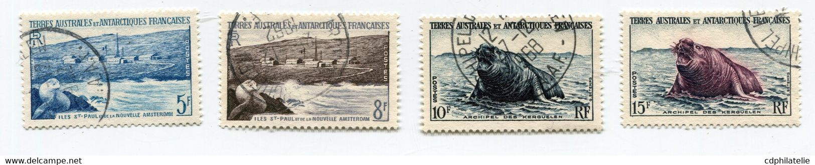 T. A. A. F. N°4 / 7 OBLITERES FAUNE - Used Stamps