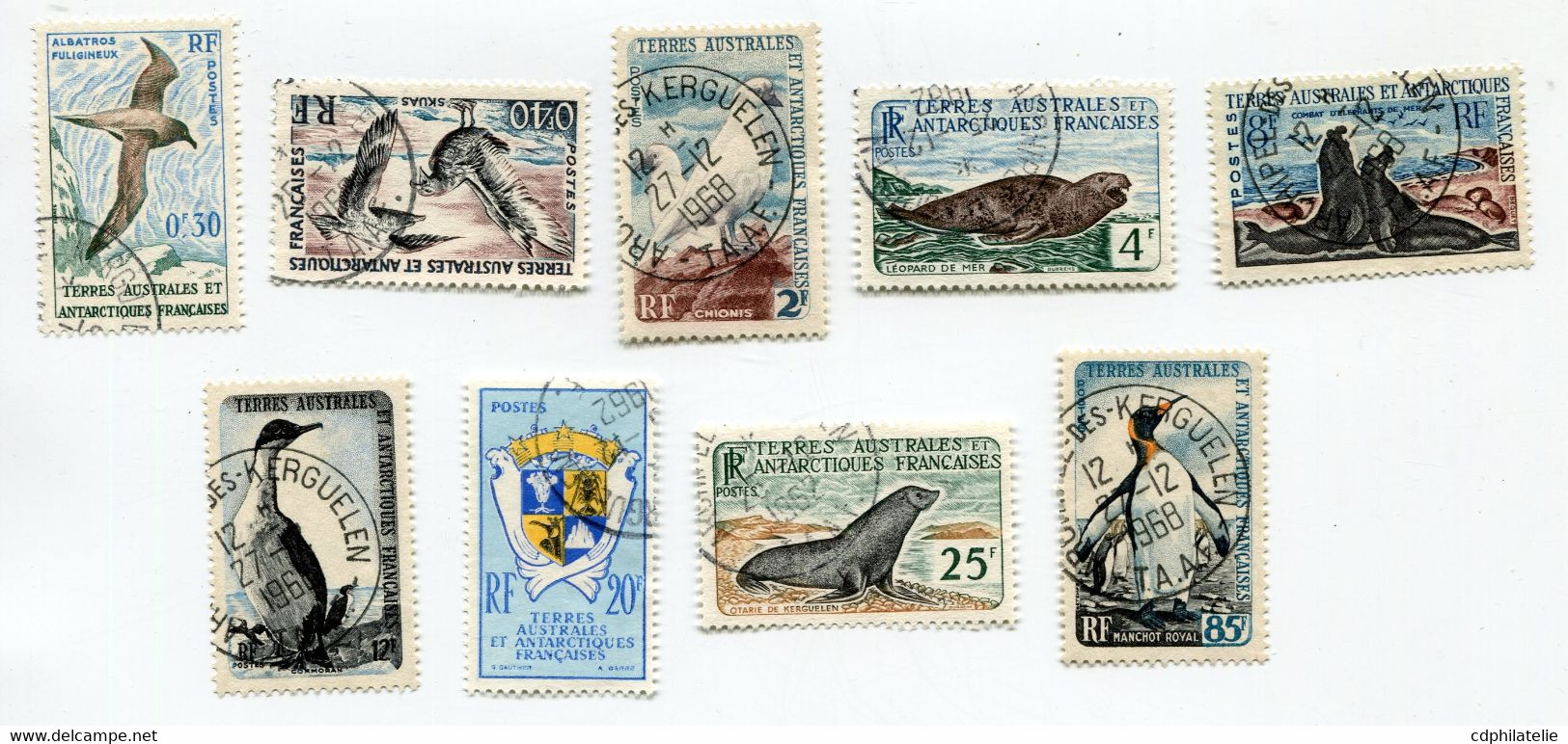 T. A. A. F. N°12 / 17 OBLITERES FAUNE - Used Stamps