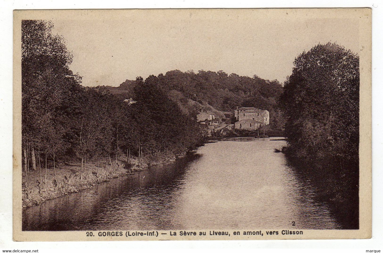 Cpa N° 20 GORGES La Sèvre Au Liveau En Amont Vers Clisson - Gorges