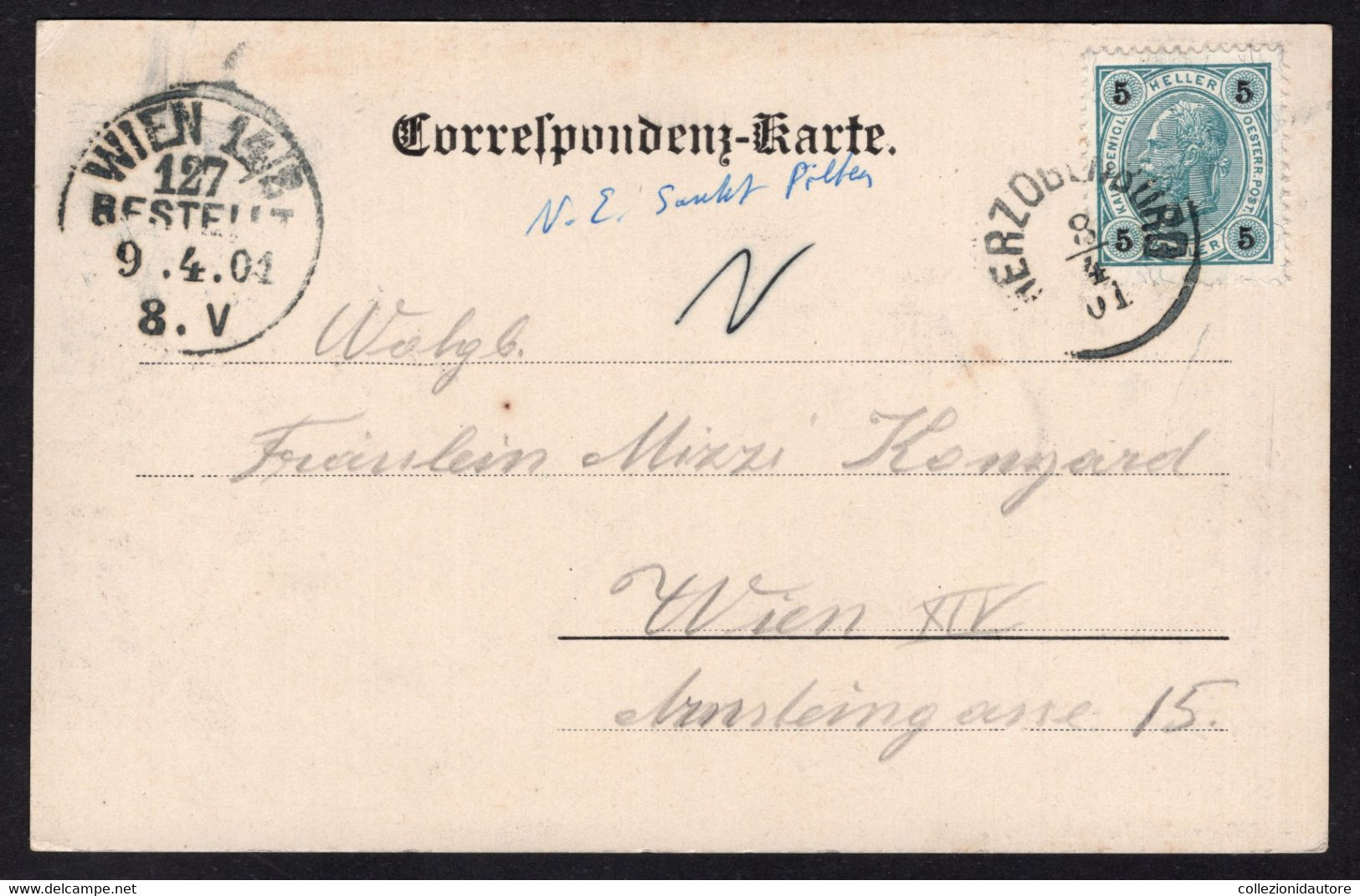 HERZOGENBURG - BAHNHOF - CARTOLINA FP SPEDITA NEL 1901 - Herzogenburg