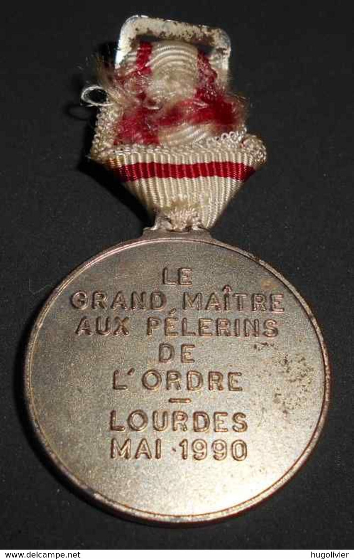 1990 Médaille Ordre Souverain Militaire Et Hospitalier De Malte Grand Maître Aux Pélerins De L'Ordre - Sonstige & Ohne Zuordnung