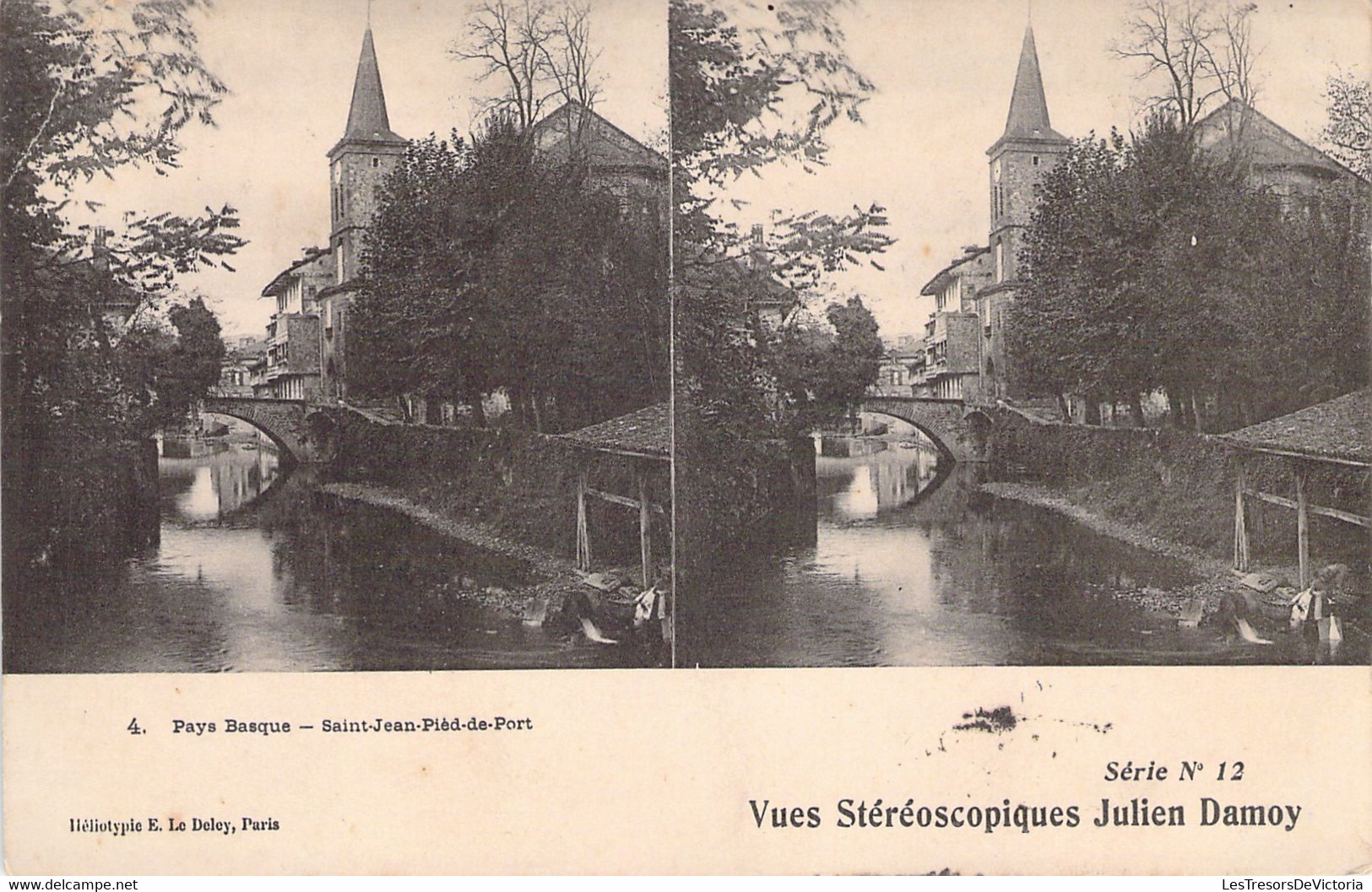 FRANCE - 64 - SAINT JEAN PIED DE PORT - Pays Basque - Vue Stéréoscopiques -  Carte Postale Ancienne - Saint Jean Pied De Port