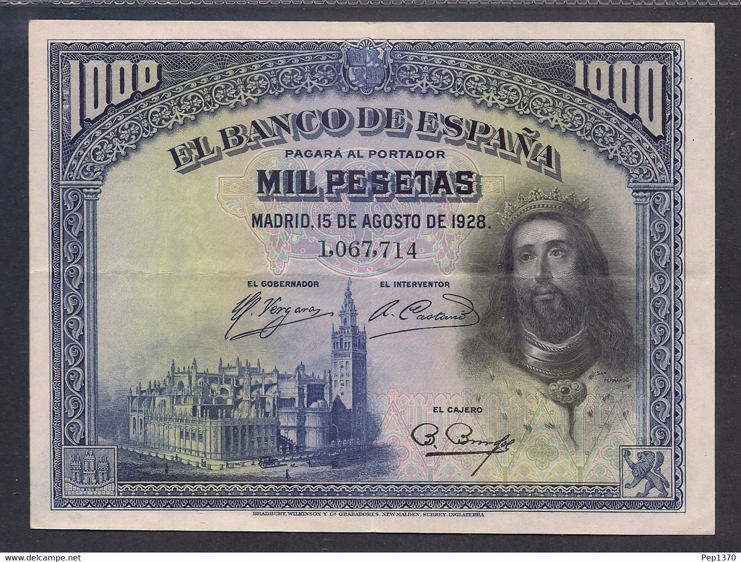 ESPAÑA - BILLETE DE 1000 PESETAS DE 1928 - MUY BIEN CONSERVADO - 1000 Pesetas