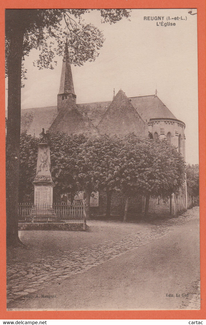 D37 - REUGNY - L'ÉGLISE - Monument Aux Morts - Reugny