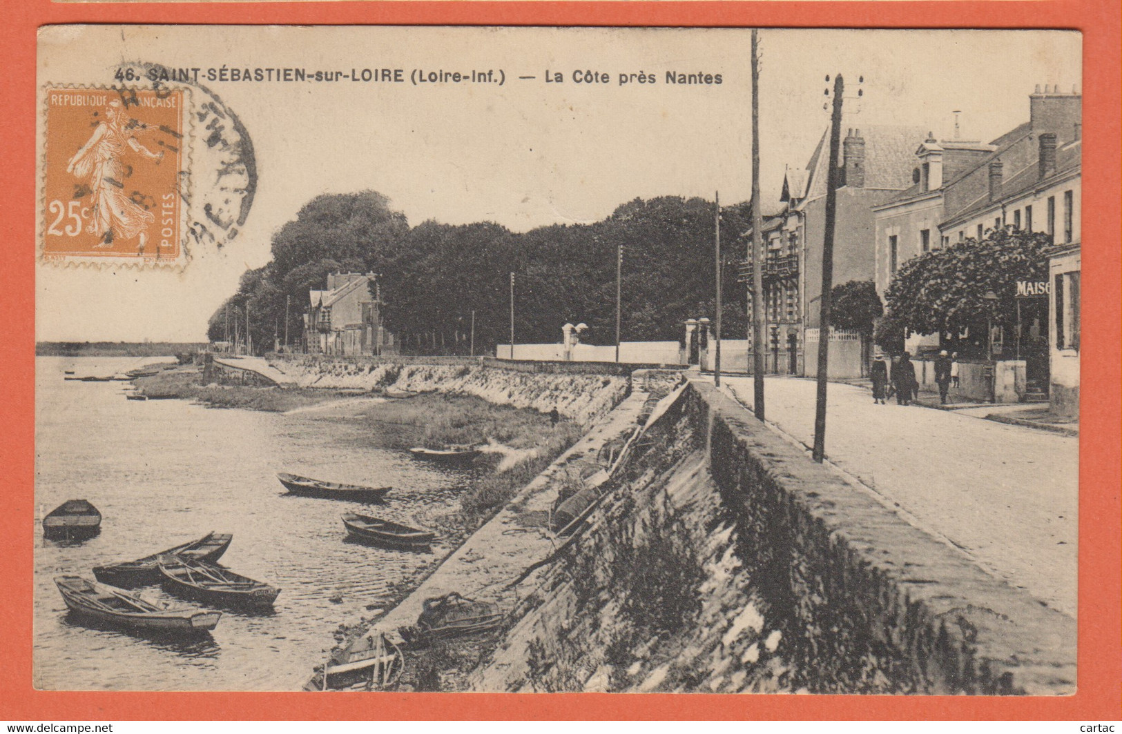 D44 - SAINT SÉBASTIEN SUR LOIRE - LA CÔTE PRÈS NANTES - Plusieurs Personnes - Barques - Saint-Sébastien-sur-Loire