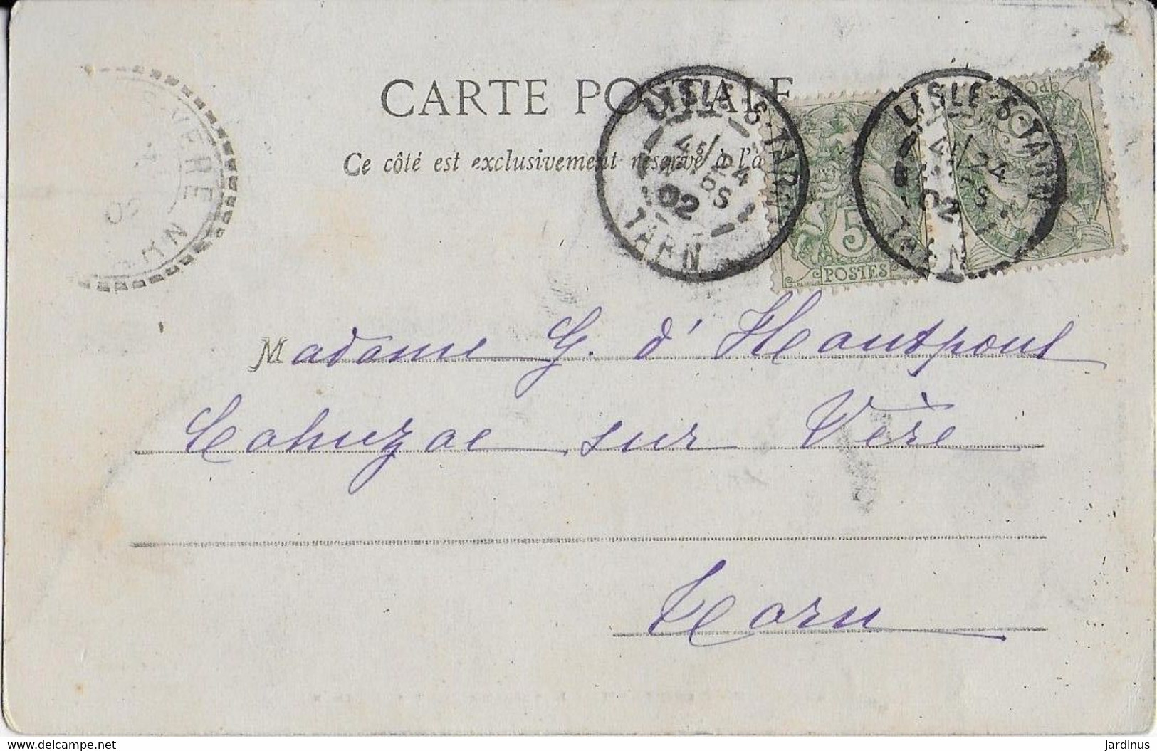 L'ISLE SUR TARN :Entrée Du Pont - Clocher- L'octroi ( Mars 1902) - Lisle Sur Tarn