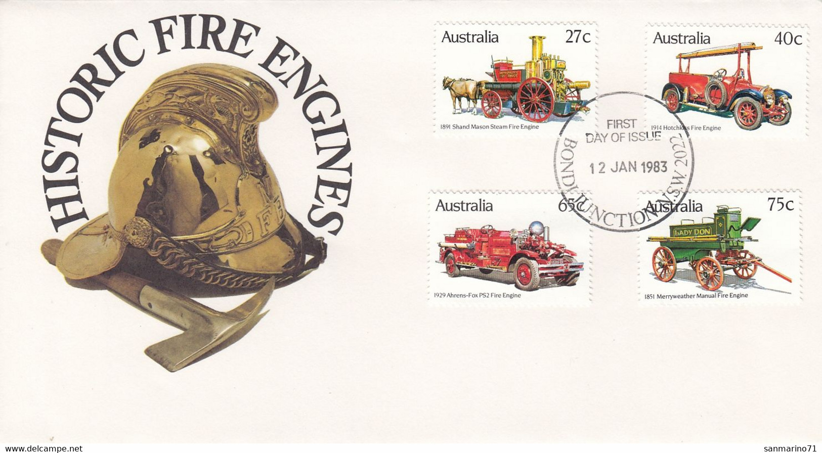 AUSTRALIA FDC 820-823 - Sapeurs-Pompiers