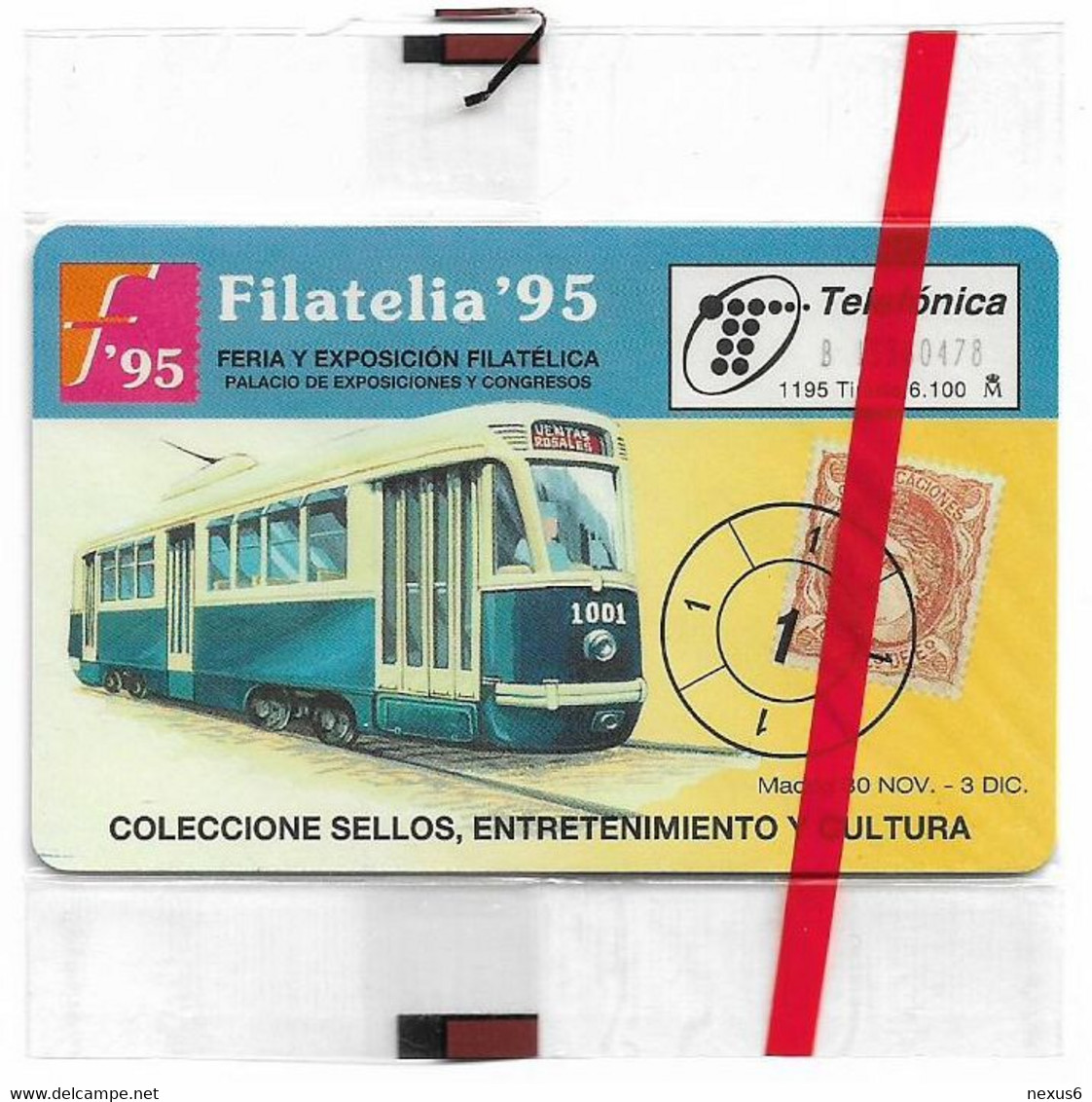 Spain - Telefonica - Filatelia 1995 - P-156 - 11.1995, 100PTA, 6.100ex, NSB - Privatausgaben