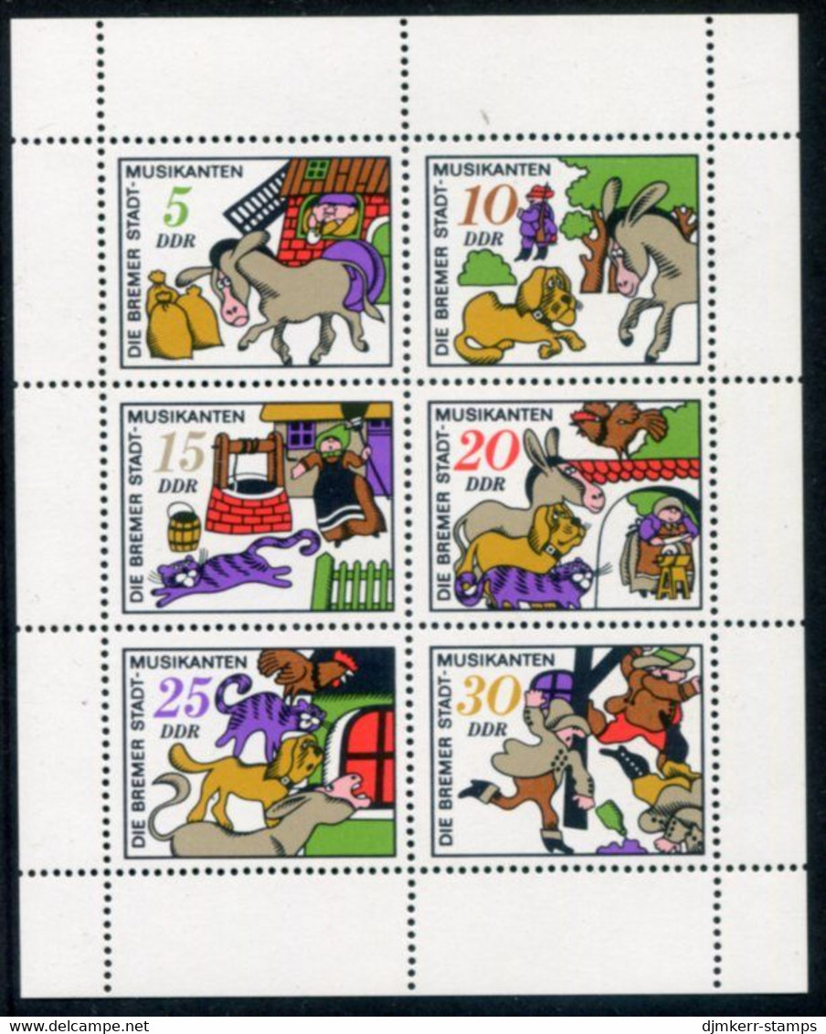 DDR / E. GERMANY 1971 Traditional Tales VI Sheetlet MNH / **.  Michel 1717-22 Kb - Neufs