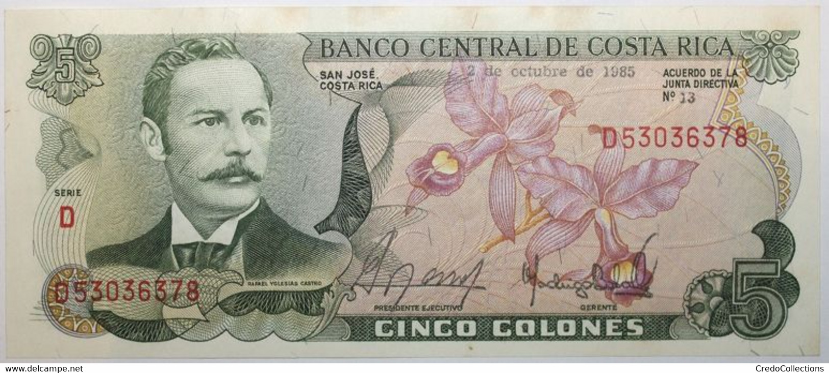 Costa Rica - 5 Colones - 1985 - PICK 236d.17 - SPL - Costa Rica