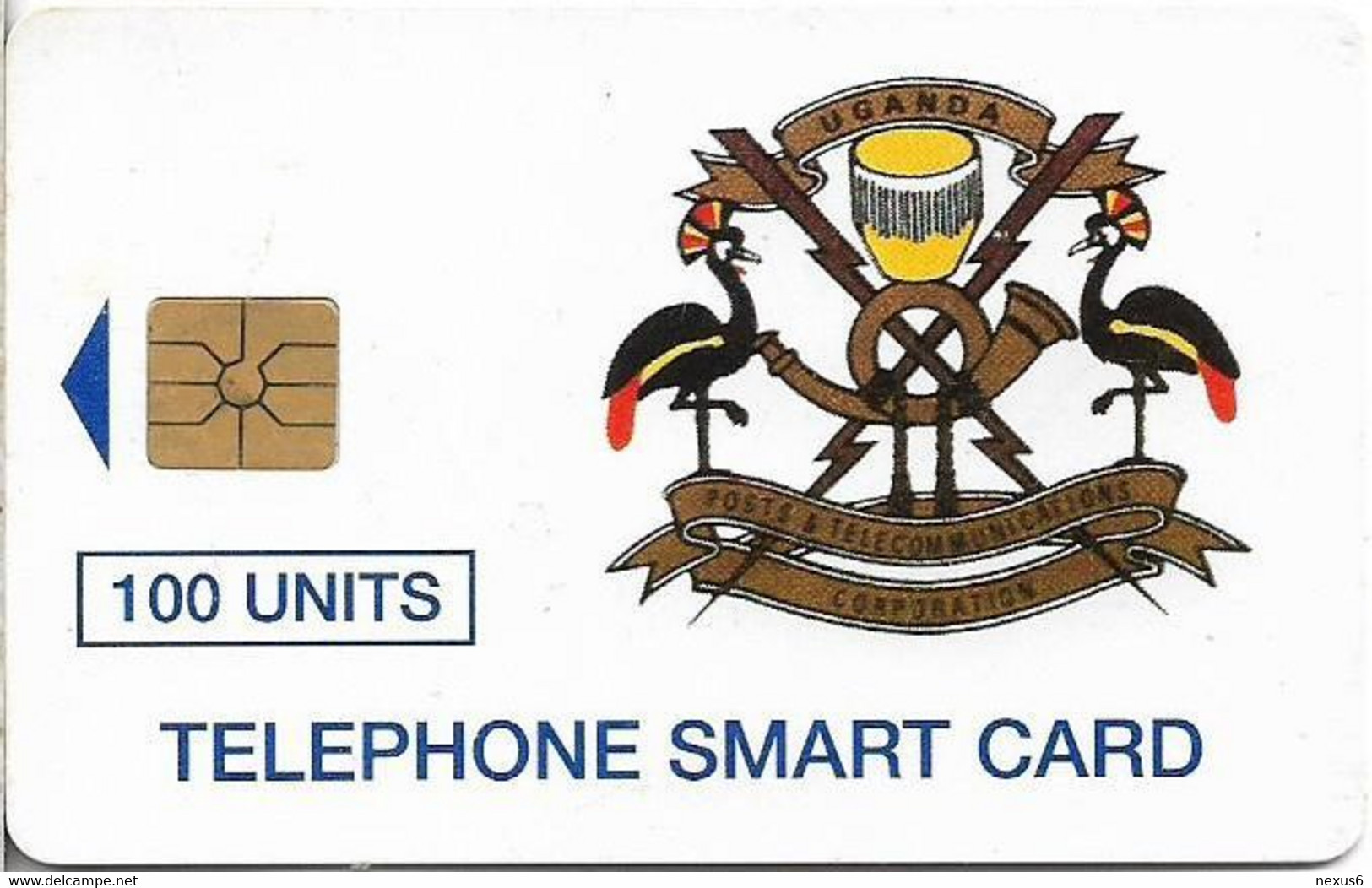 Uganda - UPTC - Telecom Logo 100, Gem1A Symmetr. Black, 100U, 60.000ex, Used - Uganda