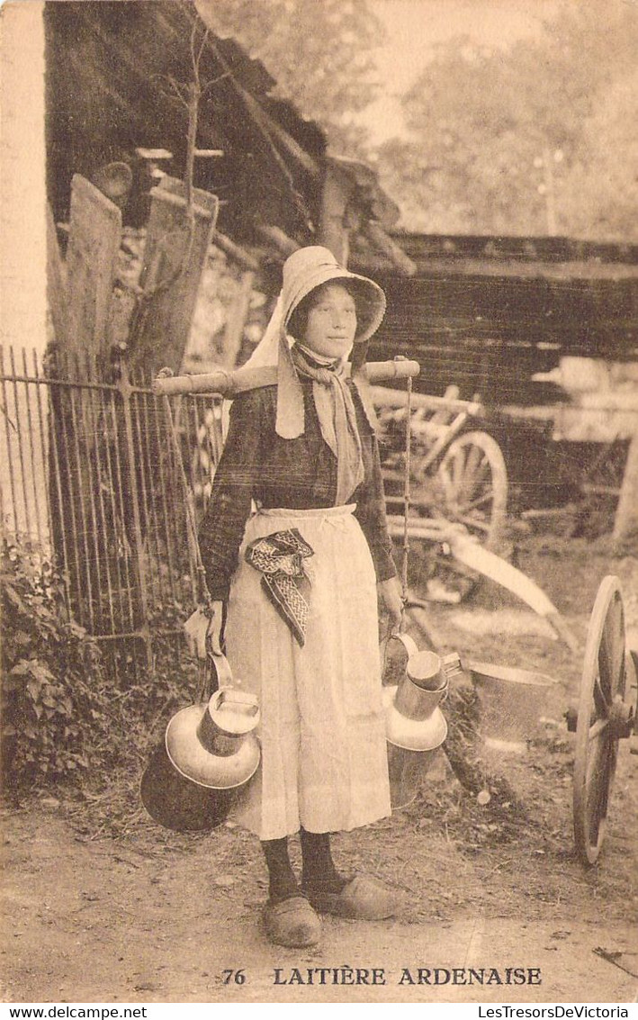 AGRICULTURE - Métier - Laitières Ardenaise - Sabots - Pot De Lait -  Carte Postale Ancienne - Breeding