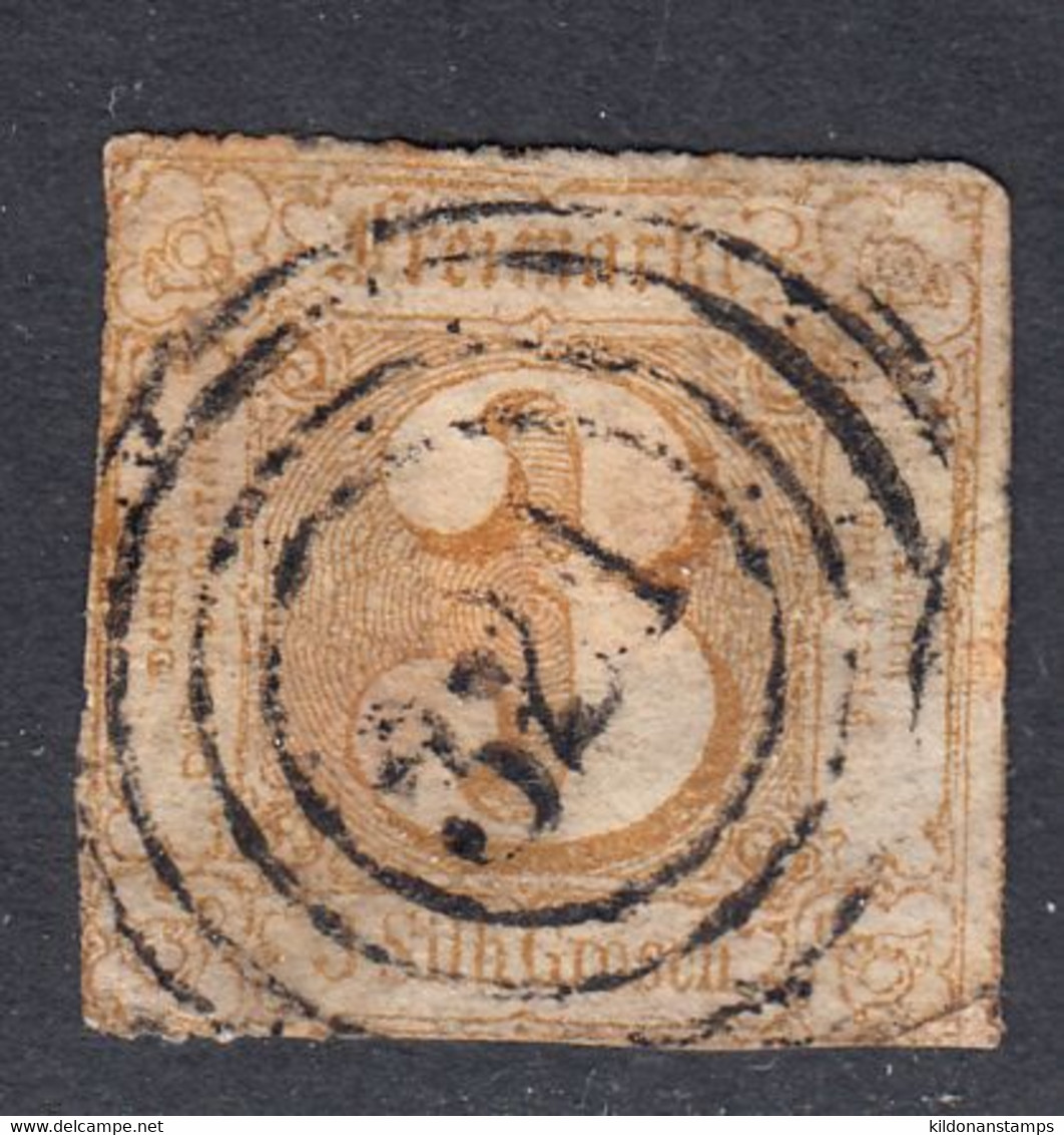 Thurn & Taxis 1859-60 Cancelled, Detmold Postmark, Sc# 12, SG - Oblitérés