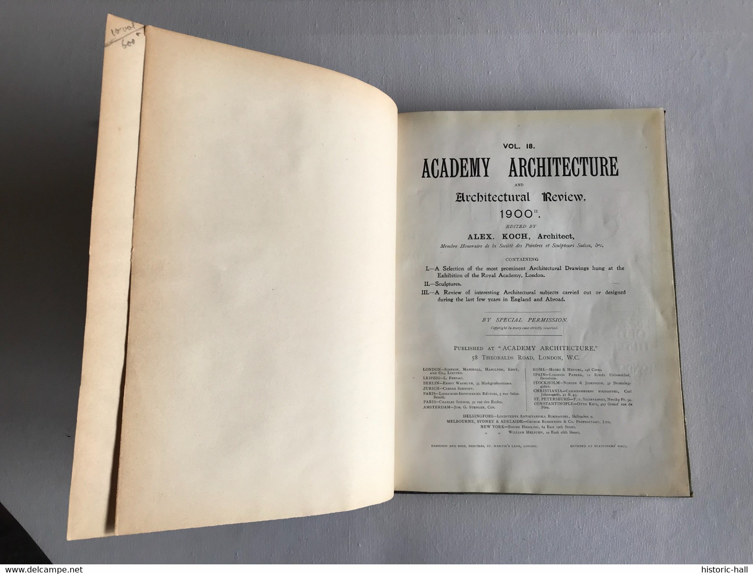 ACADEMY ARCHITECTURE & Architectural Review - Vol 18 - 1900 - Alexander KOCH - Architectuur