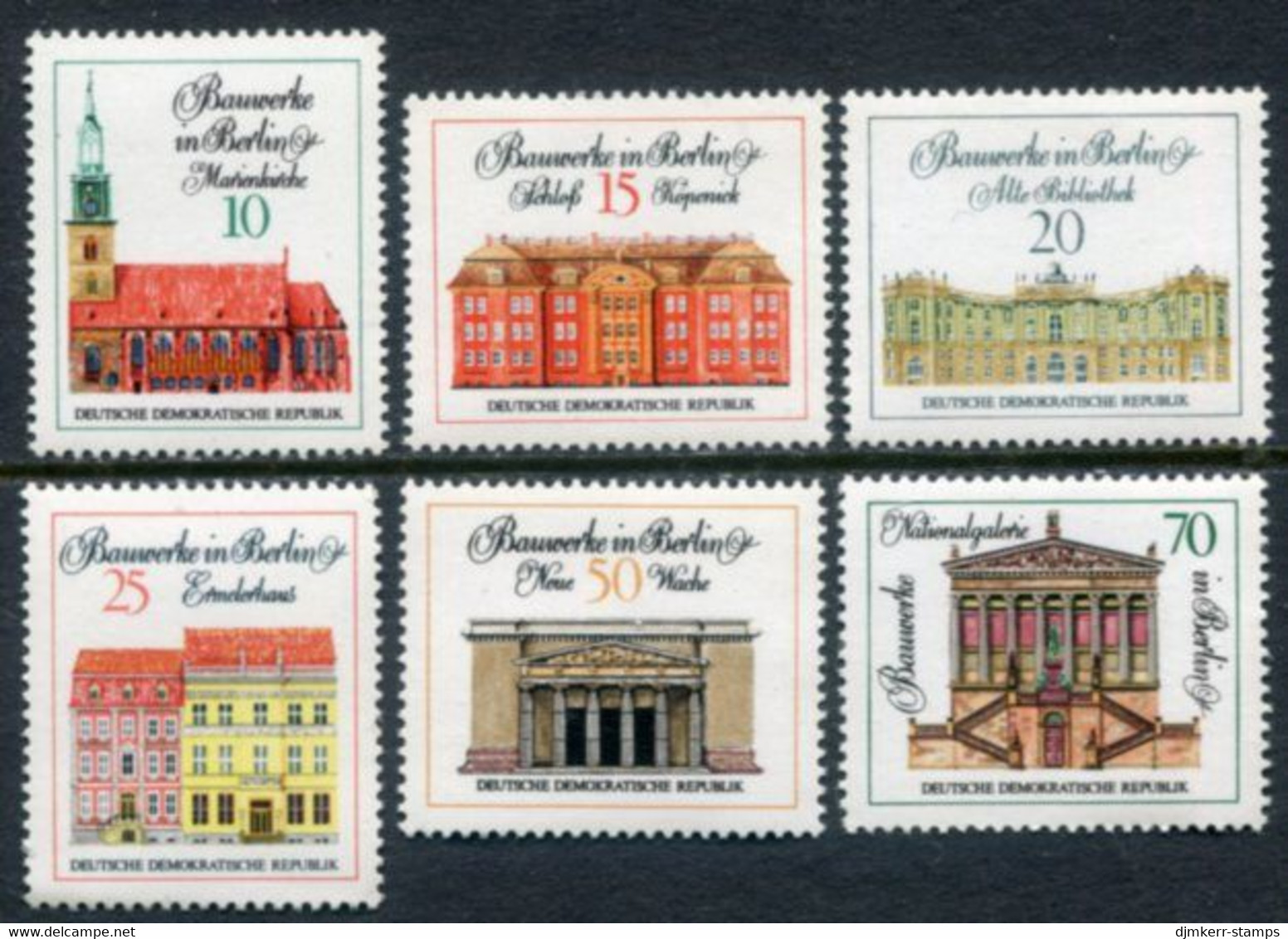 DDR / E. GERMANY 1971 Buildings In Berlin MNH / **.  Michel 1661-66 - Unused Stamps