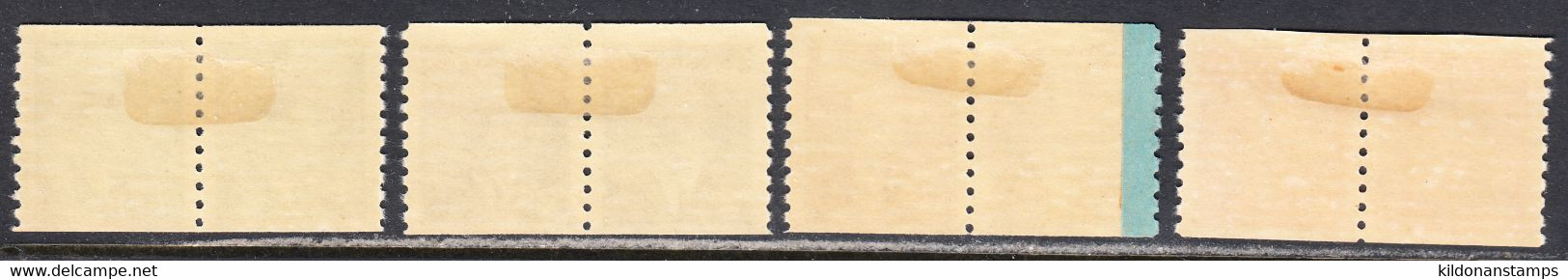 Canada 1949 Coils, Mint Mounted, Sc# 297-300, SG - Rollo De Sellos
