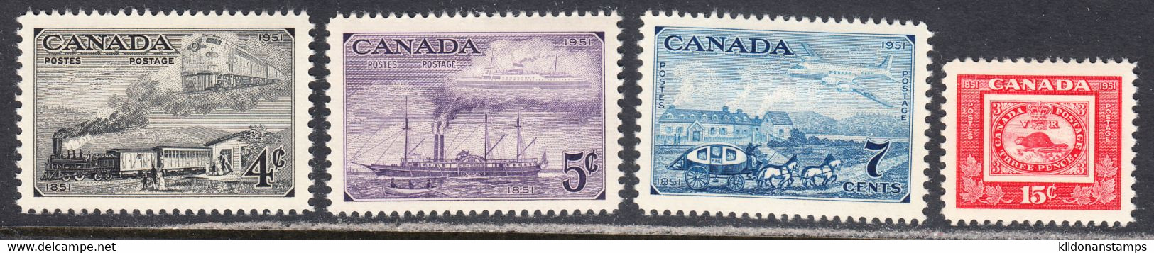 Canada 1951 Mint Mounted, Sc# 311-314, SG - Unused Stamps