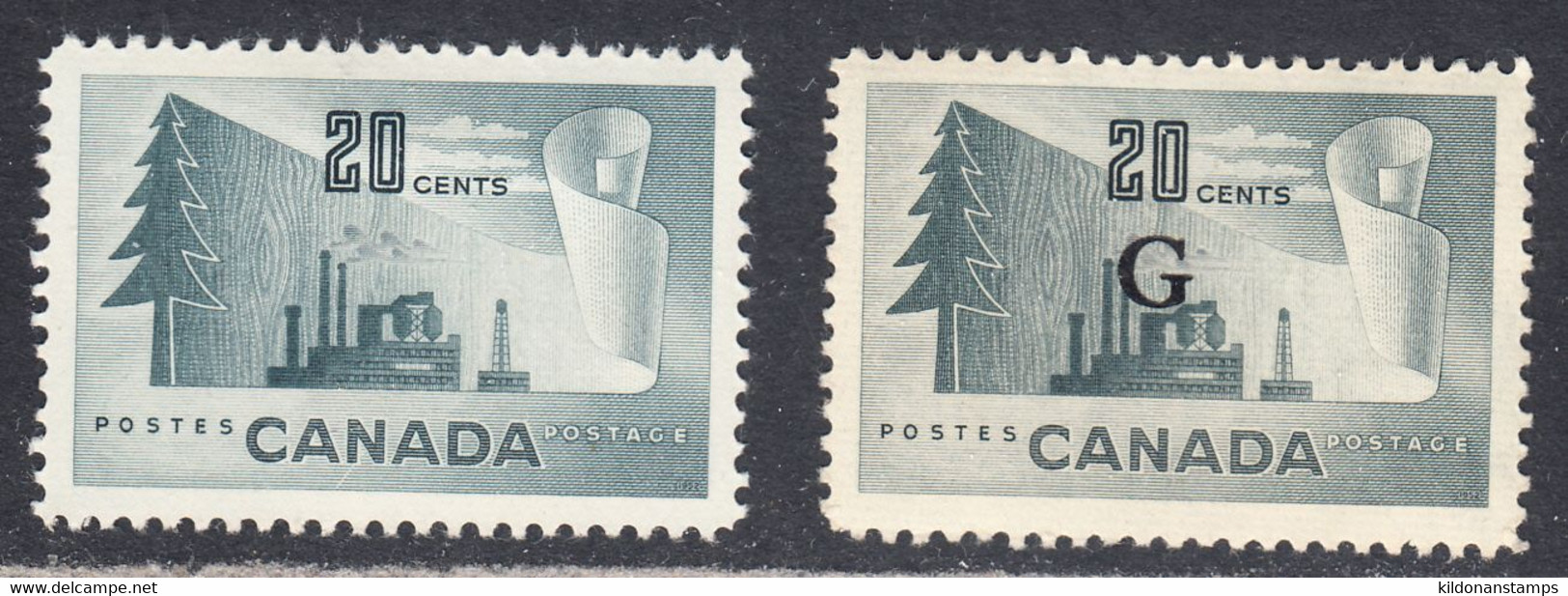 Canada 1952 Mint Mounted, Sc# 316, O30, SG - Ongebruikt