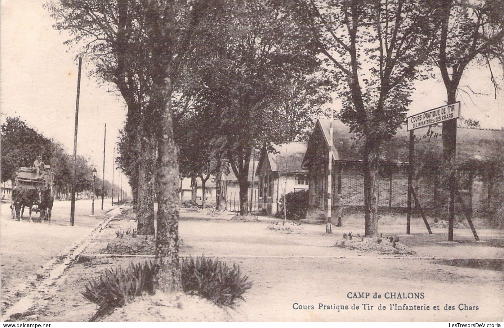 FRANCE - 51 - CAMP DE CHALONS - Cours Pratique De Tir De L'Infanterie Et Des Chars - Militaria -  Carte Postale Ancienne - Camp De Châlons - Mourmelon