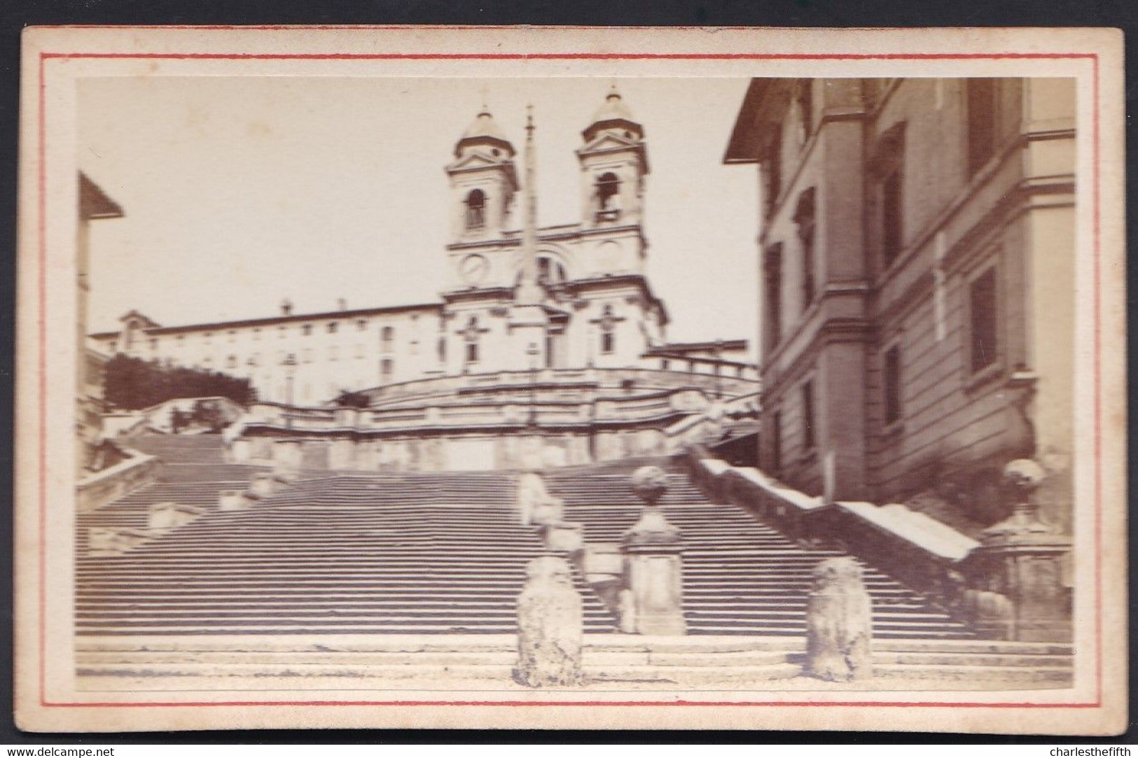 VIEILLE PHOTO CDV ( Carte De Visite ) ROMA - EGLISE DE LA TRINITE - CHIESA DELLA TRINITA - Vers1880 - Anciennes (Av. 1900)