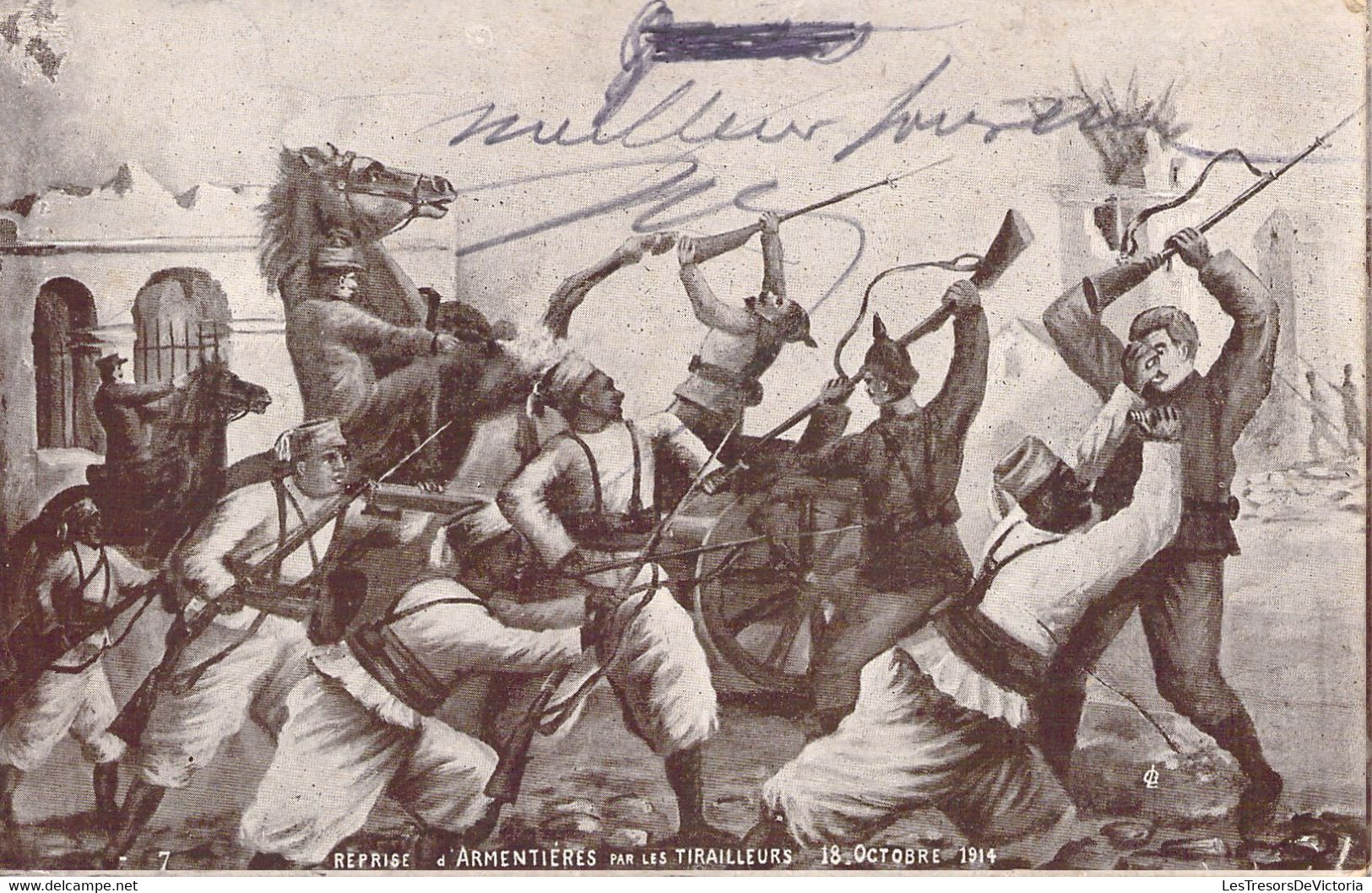 FRANCE - ARMENTIERES - Reprise D'Armentières Par Les Tirailleurs 18 10 1914 - Militariat - Carte Postale Ancienne - Armentieres