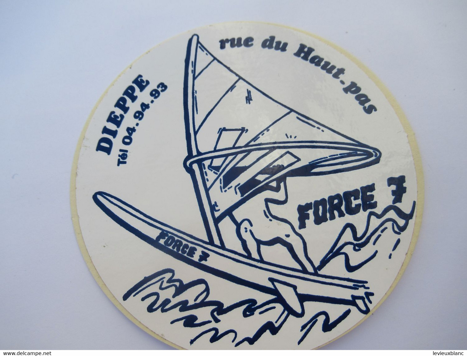 SPORT ? /Auto-collant Publicitaire Ancien /FORCE 7 / Rue Du Haut Pas DIEPPE/ Vers 1980- 1985    ACOL203 - Stickers