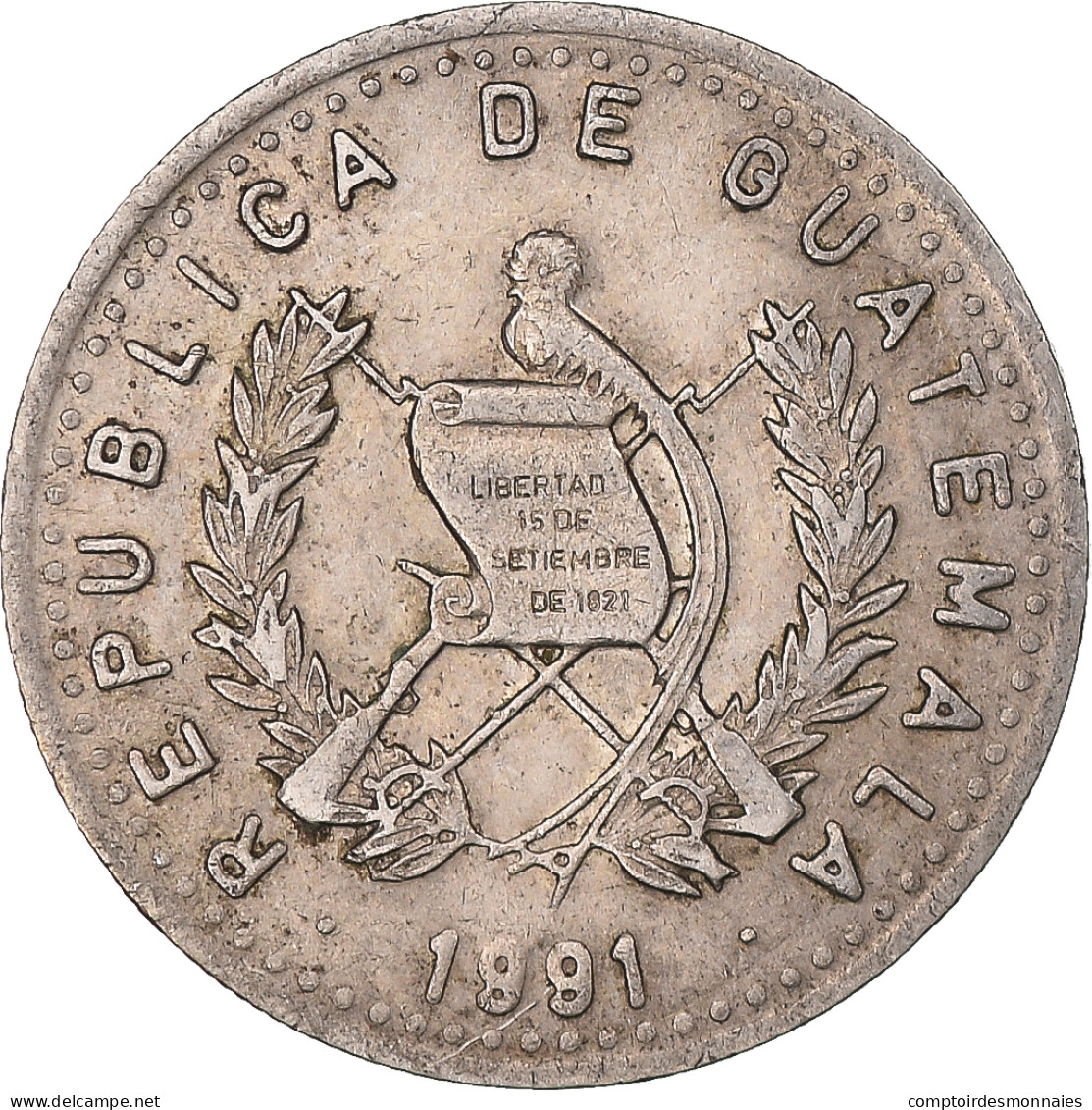 Monnaie, Guatemala, 10 Centavos, 1991 - Guatemala