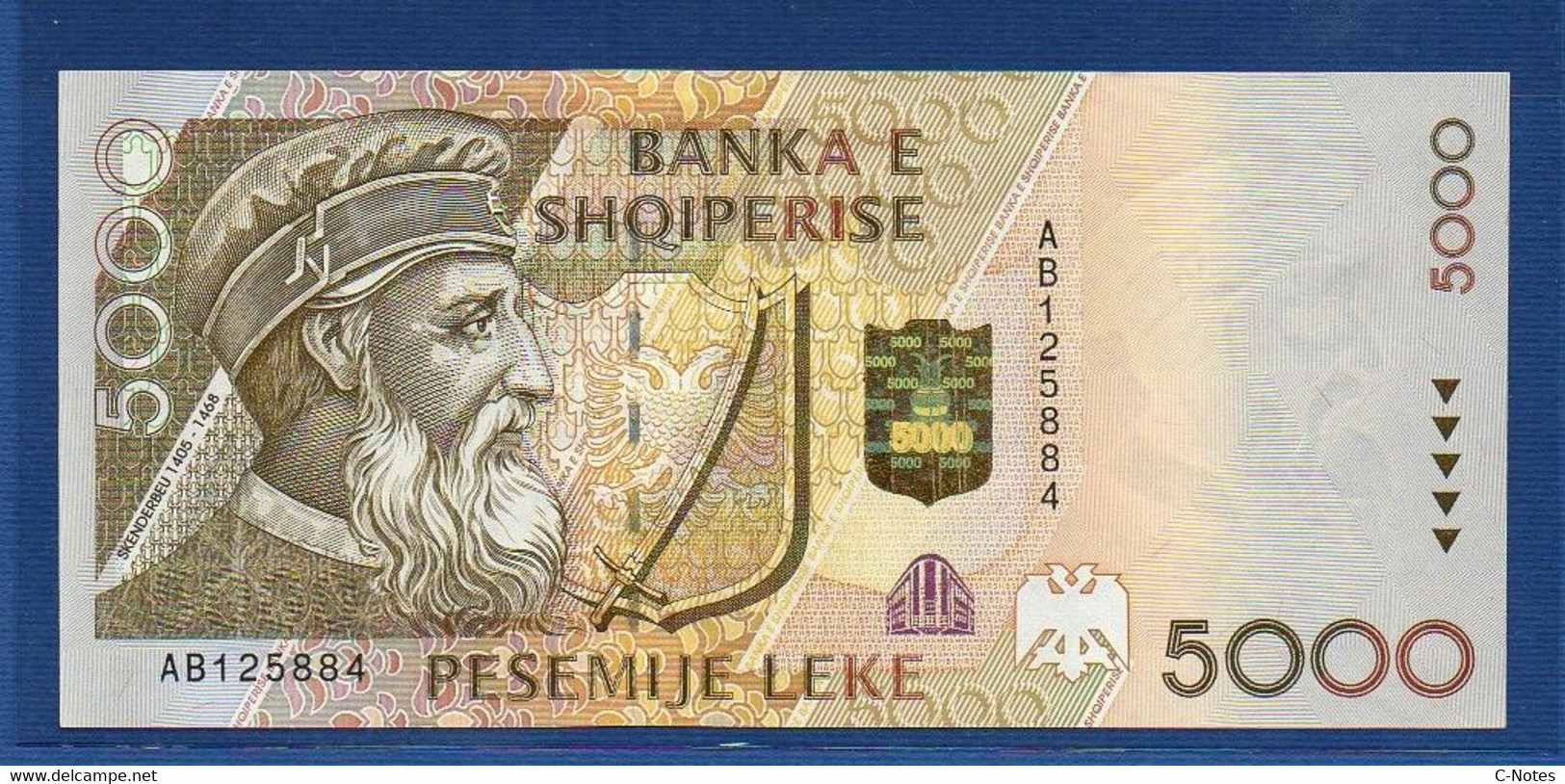 ALBANIA - P.66 – 5000 5.000 LEKE 1996 AUNC, Serie AB125884 - Albanien