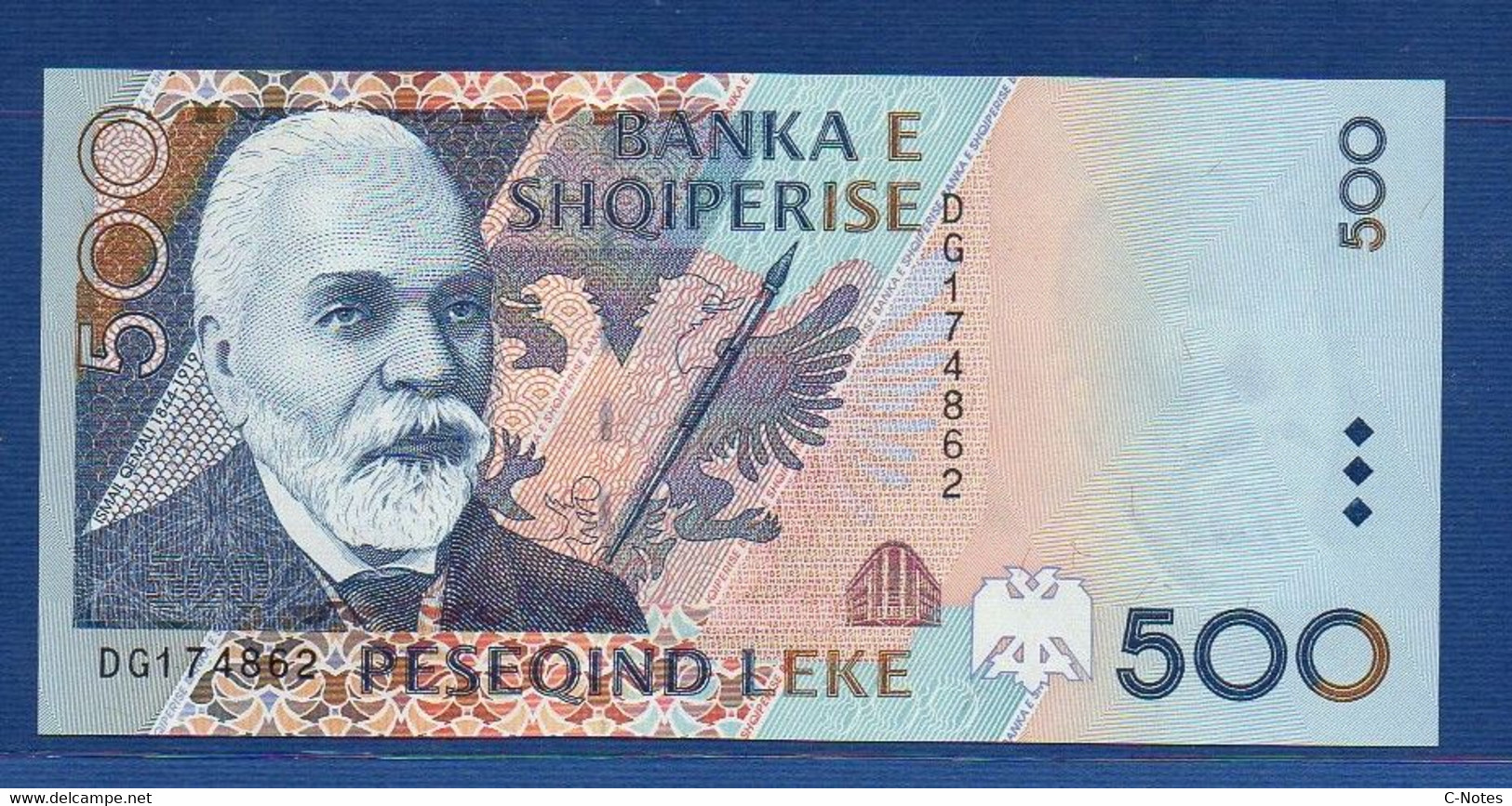 ALBANIA - P.64 – 500 LEKE 1996 UNC, Serie DG174862 - Albania