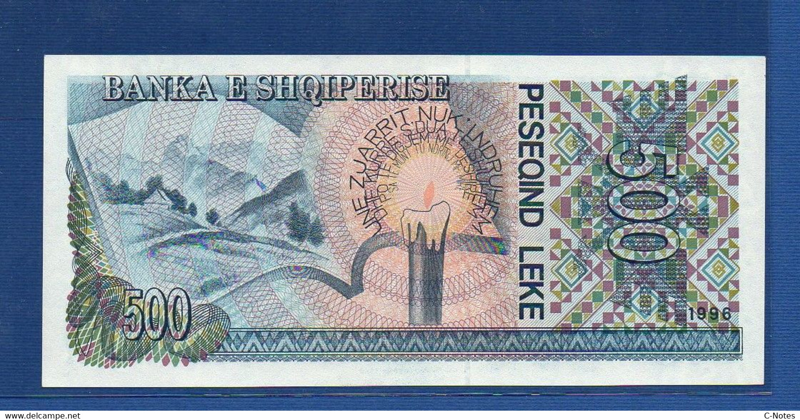 ALBANIA - P.60 – 500 LEKE 1996 UNC, Serie GL777490 - Albania