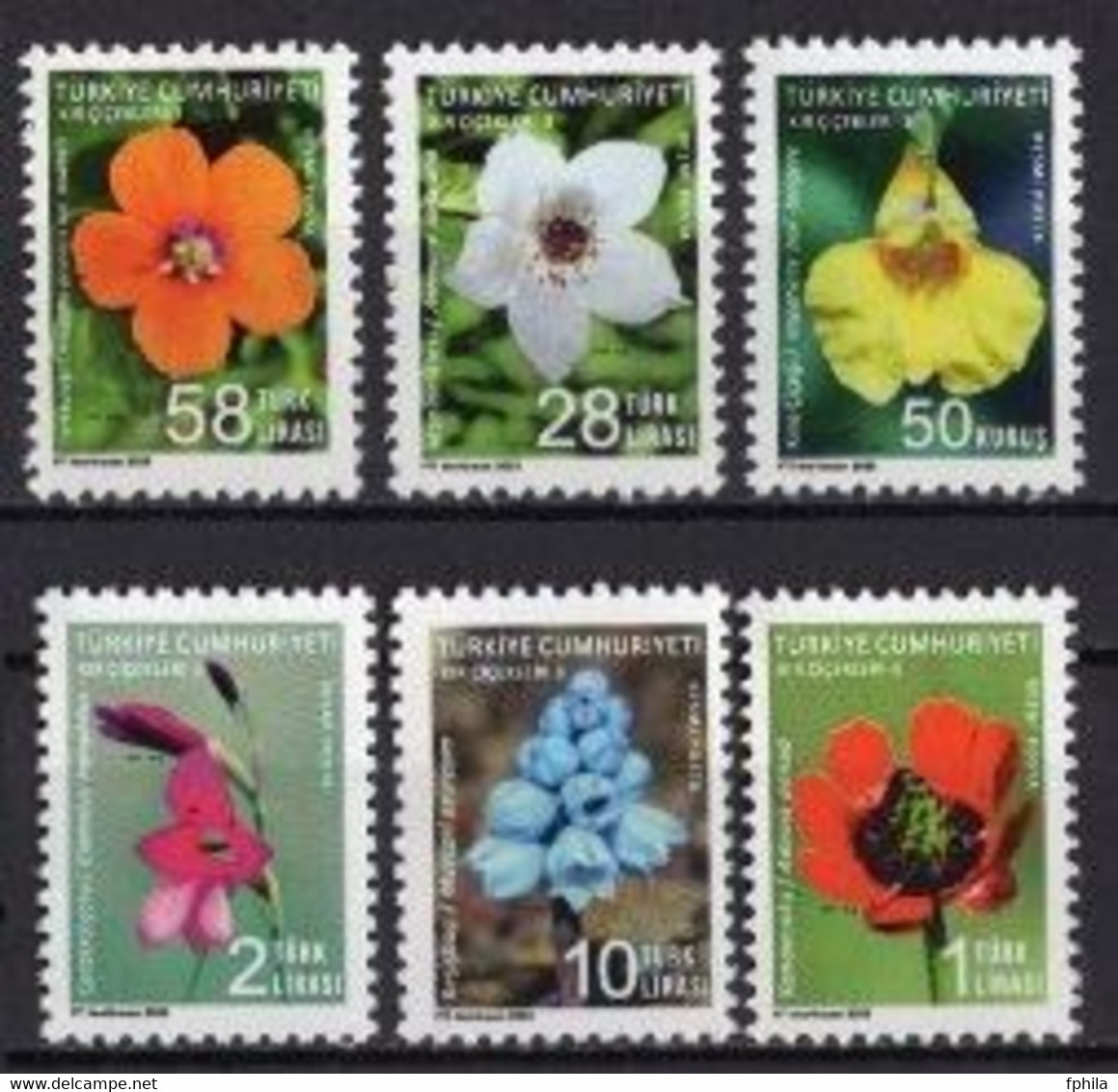 2023 TURKEY WILD FLOWERS OFFICIAL STAMPS MNH ** - Timbres De Service