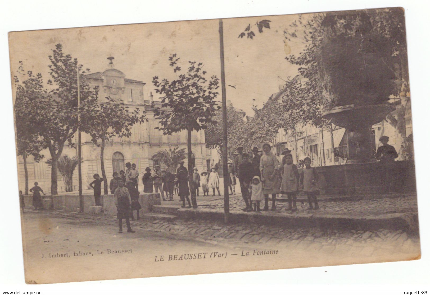 LE BEAUSSET   LA FONTAINE -BELLE CARTE ANIMEE   1916 - Le Beausset