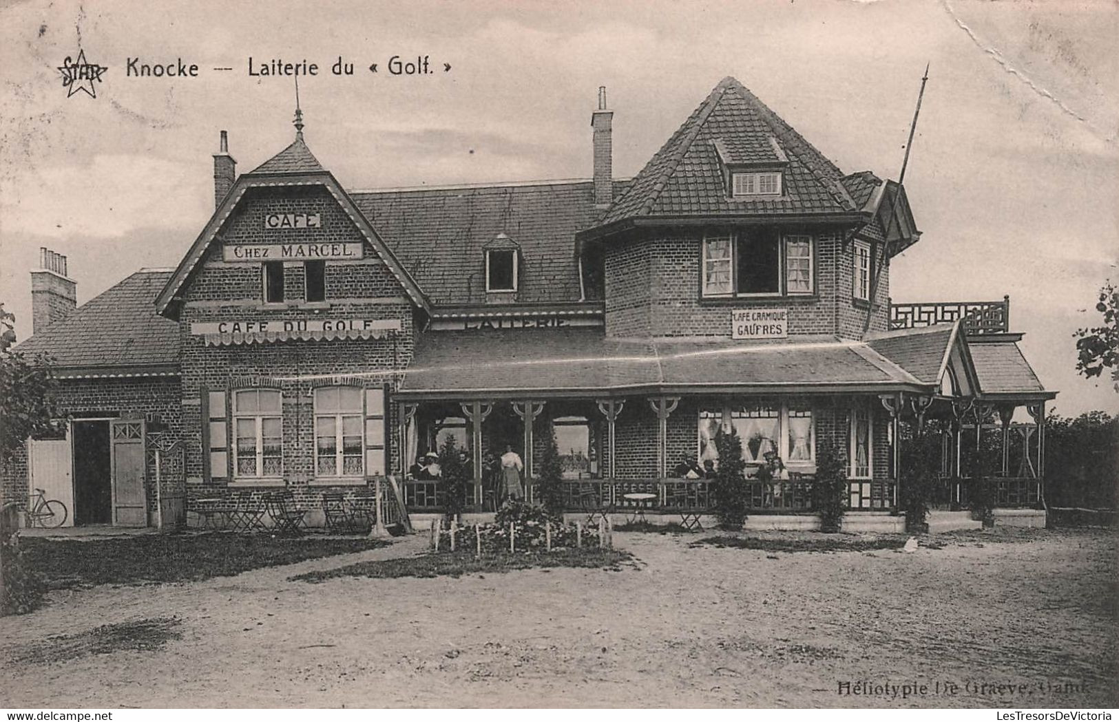 BELGIQUE -   Knocke - Laiterie Du Golf - Café Chez Marcel - Carte Postale Ancienne - - Knokke