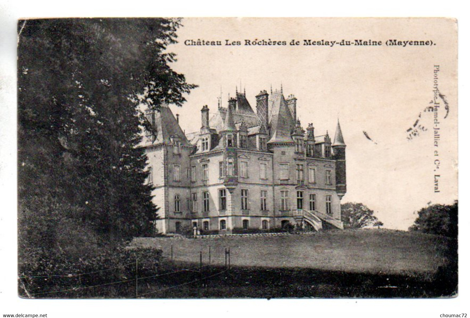 (53) 499, Meslay Du Maine, Phototypie Hamel-Jallier, Chateau Les Rocheres, état - Meslay Du Maine