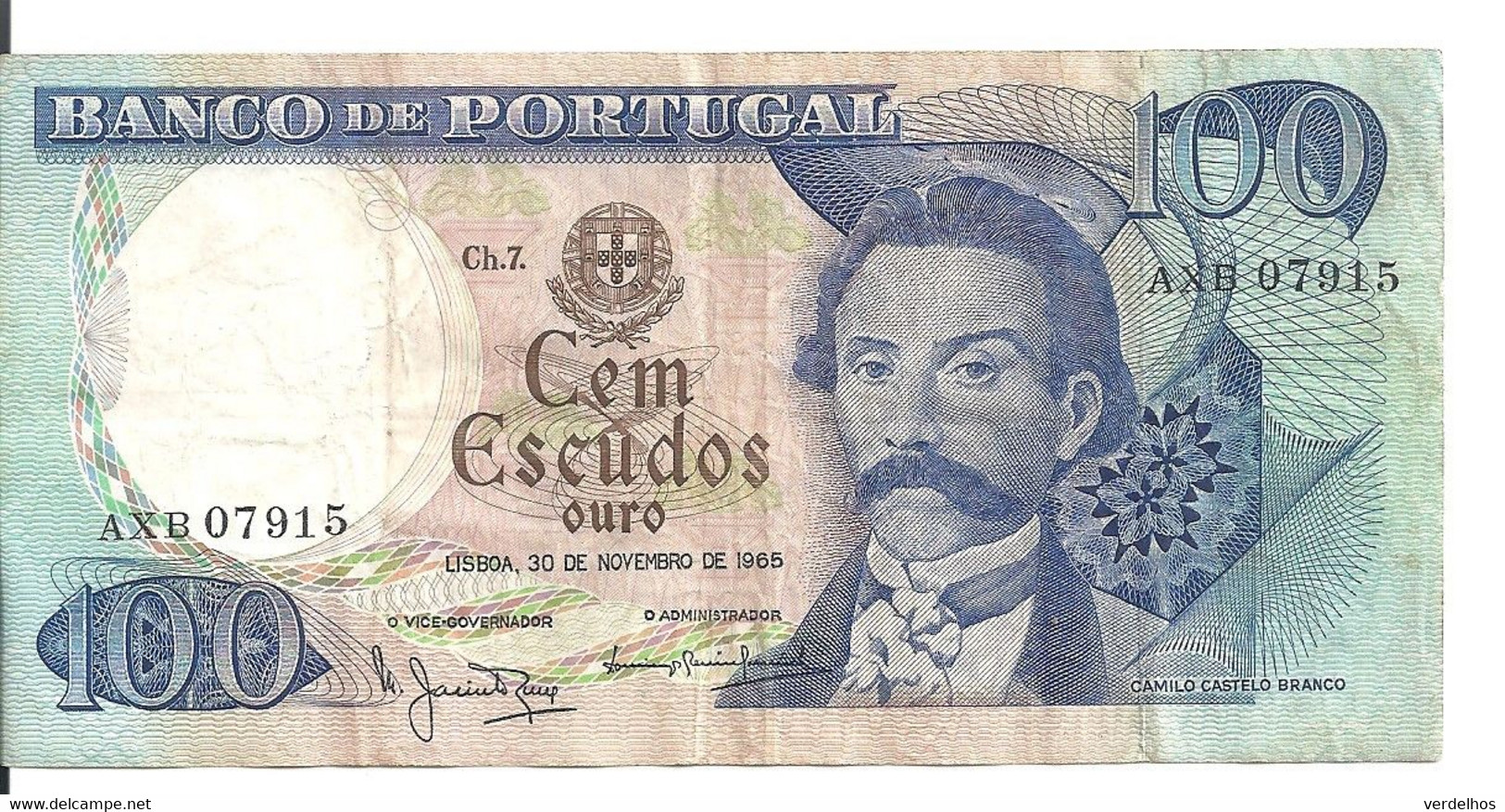 PORTUGAL 100 ESCUDOS 1965 VF P 169 A - Portugal