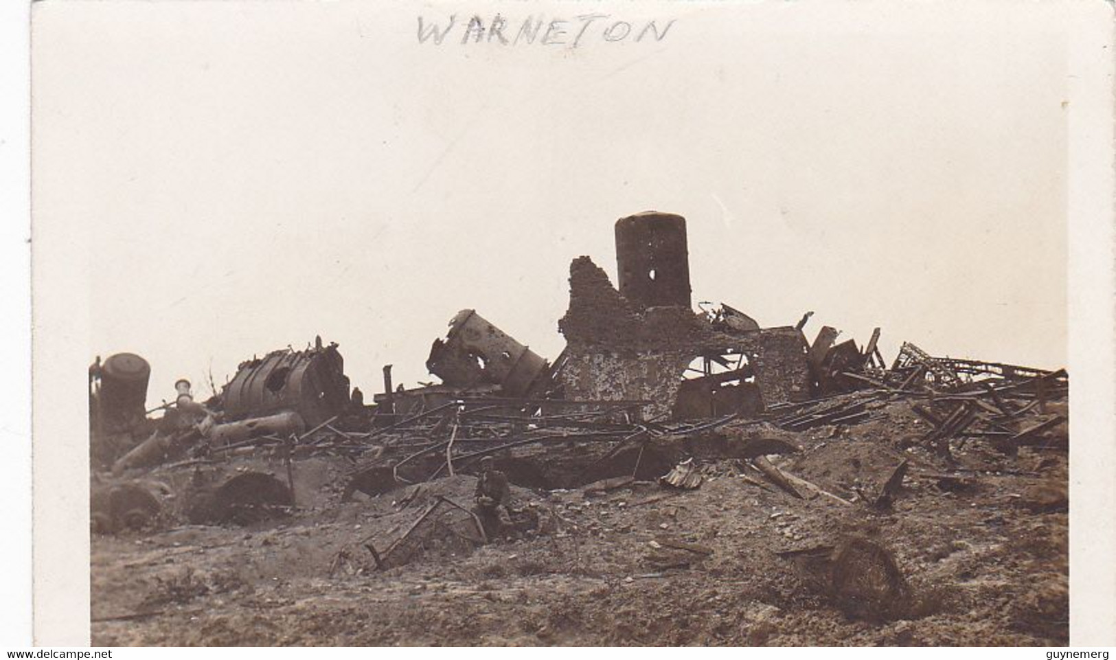 COMINES WARNETON TURM Photo Allemande 1° Guerre - Komen-Waasten