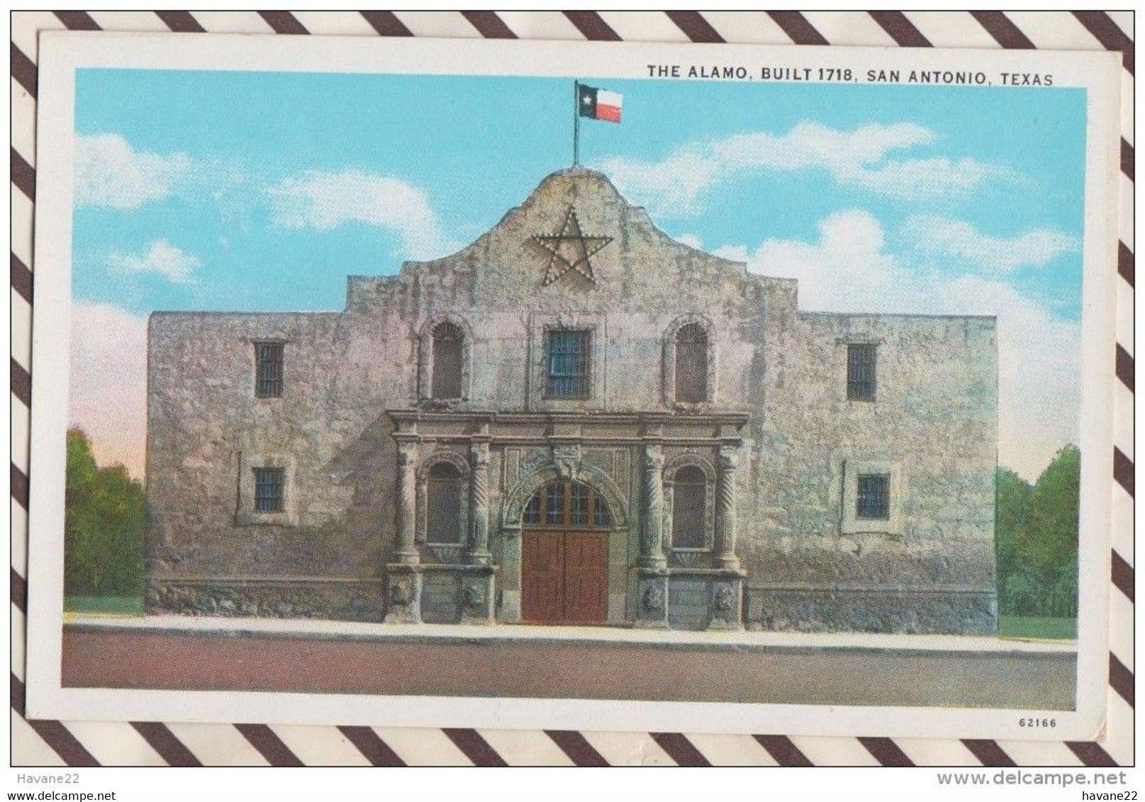 6AI978 THE ALAMO BUILT 1718  SAN ANTONIO TEXAS   2 SCANS - San Antonio