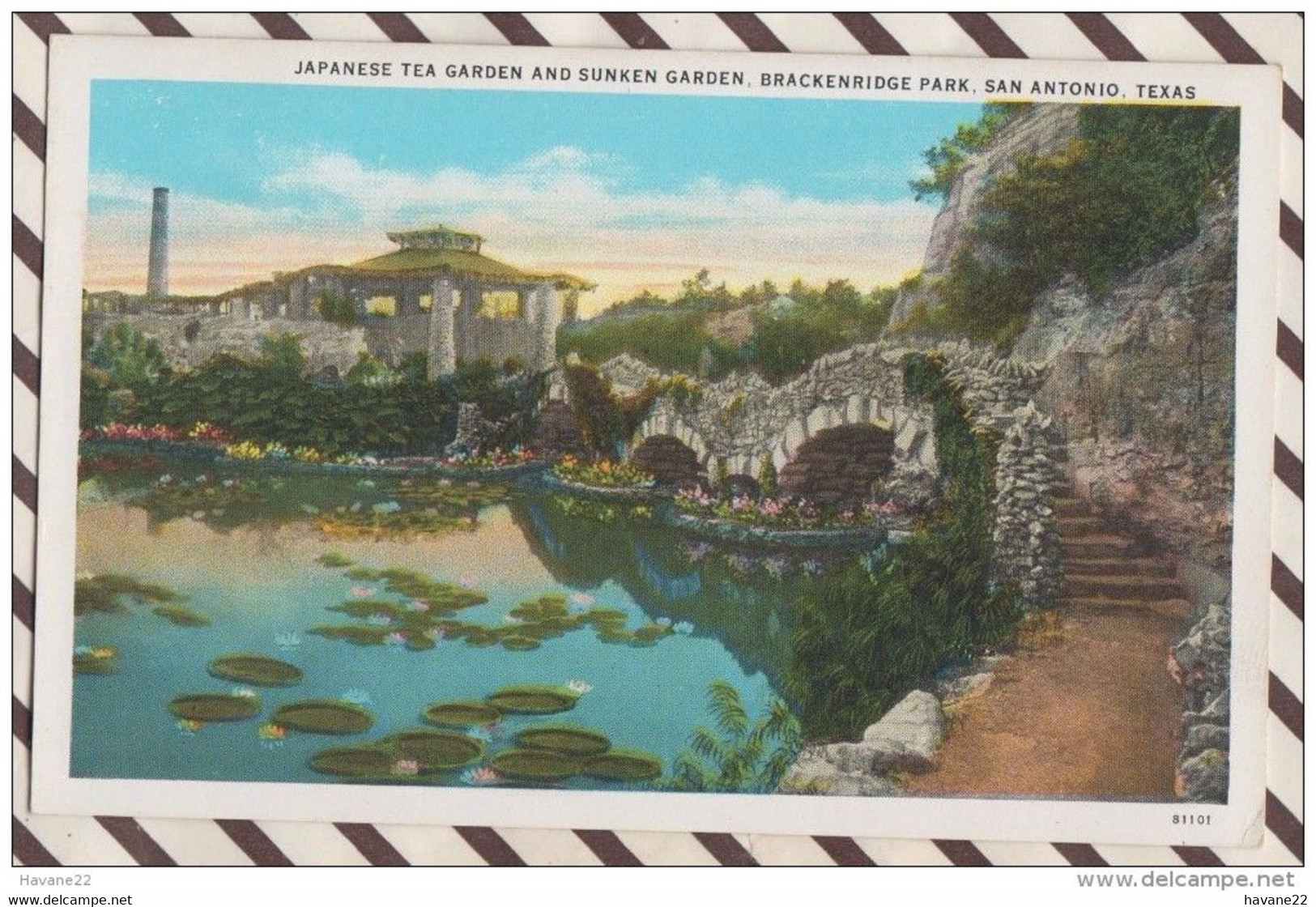 6AI982 JAPANESE TEA GARDEN AND SUNKEN GARDEN BRACKENRIDGE PARK SAN ANTONIO TEXAS  2 SCANS - San Antonio