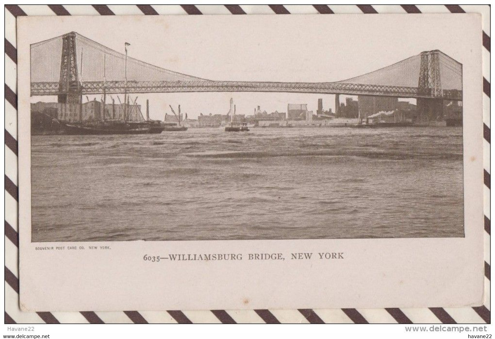 6AI992 NEW YORK WILLIAMSBURG BRIDGE    2 SCANS - Brücken Und Tunnel