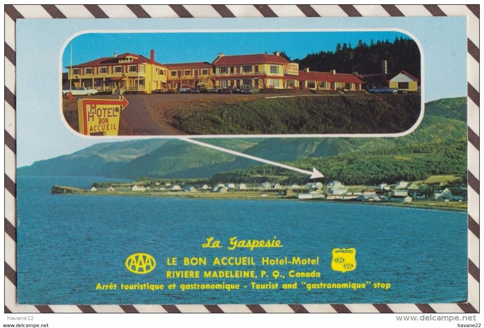 6AI997 LA GASPESIE LE BON ACCEUIL HOTEL MOTEL RIVIERE MADELEINE   2 SCANS - Trois-Rivières