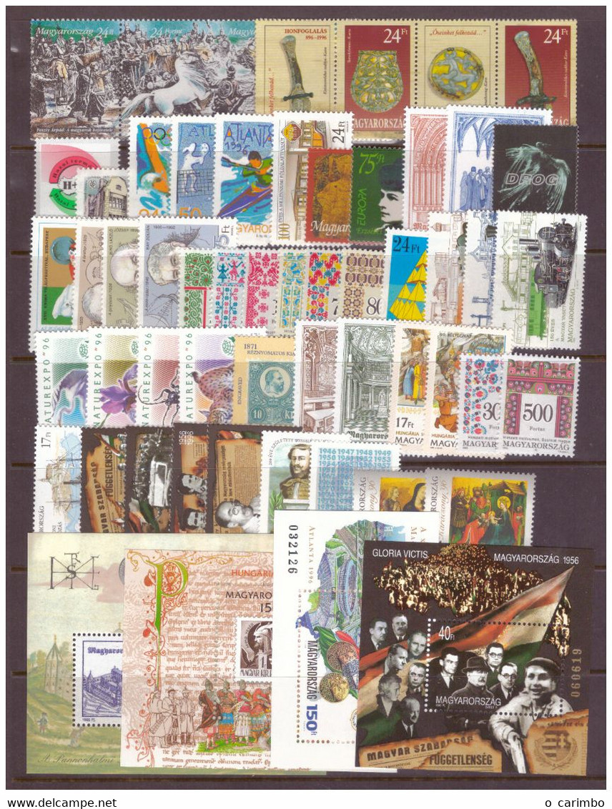 Hungary 1996 Complete Year All Sets And S/s MNH** - Années Complètes