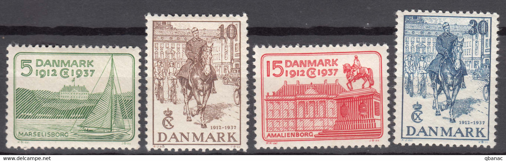 Denmark 1937 Mi#237-240 Mint Hinged - Ongebruikt